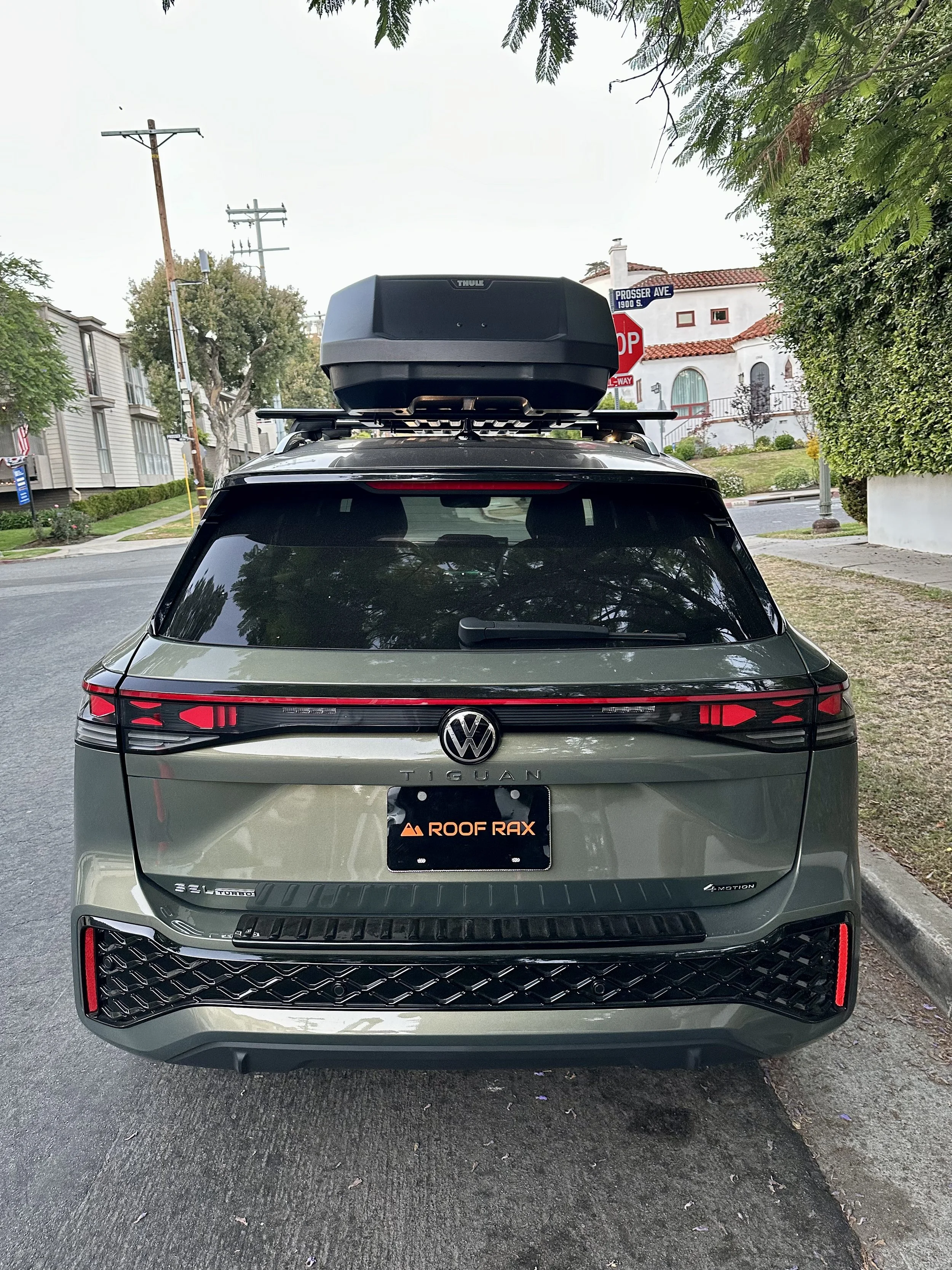 Volkswagen Tiguan Thule roof rack rental Los Angeles