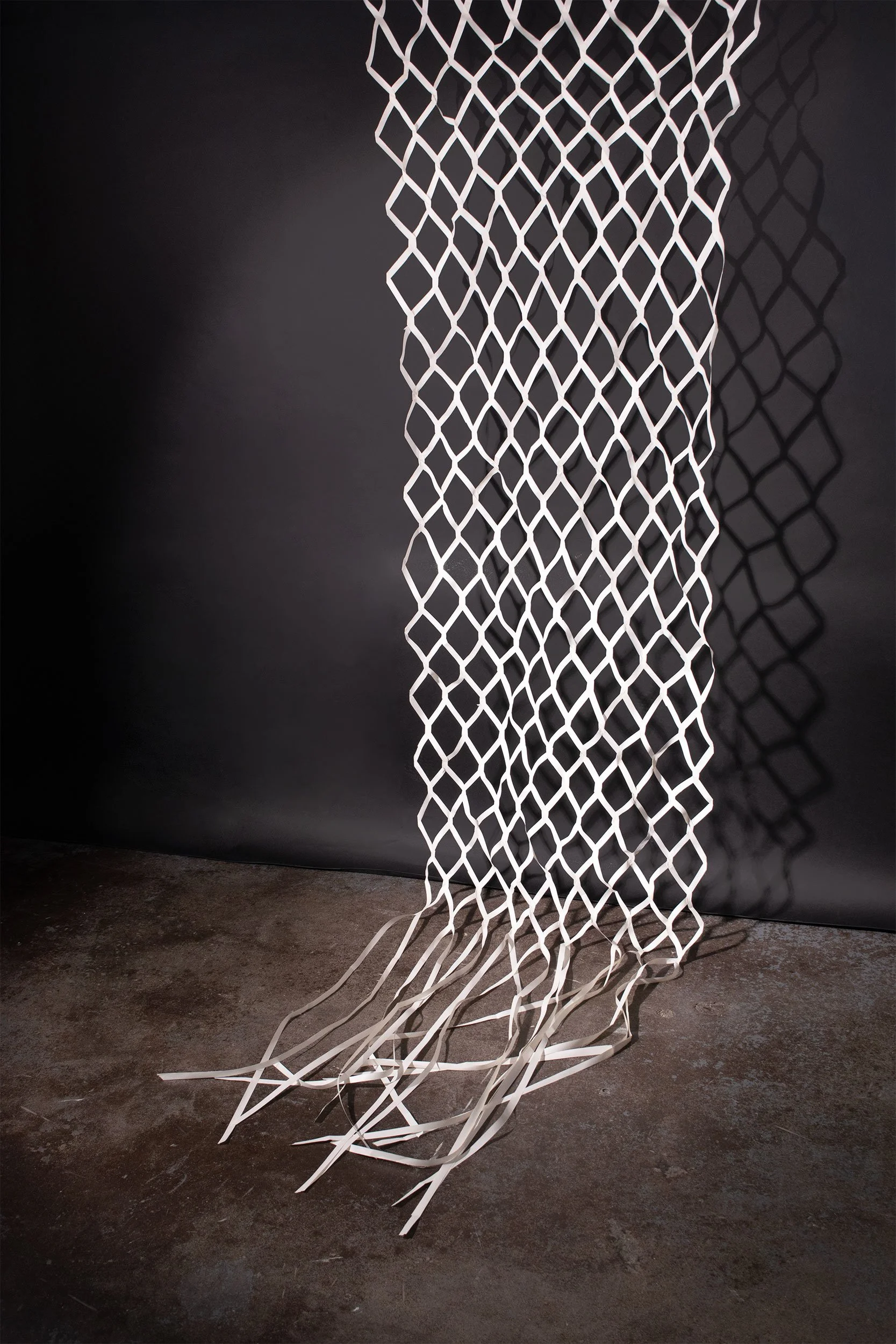 Paper Fence I
2025
newsprint paper
3’ x 2’ x 8’6”