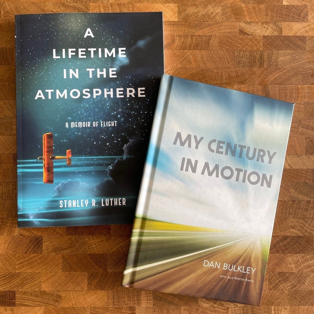 🇺🇸 This #MemorialDay, I'm proud to share two #militarymemoir titles from the Plumb Creative library. "My Century in Motion" by the late Dan Bulkley, a #WWII Naval officer, and "A Lifetime in the Atmosphere" by @srayluther Stan L