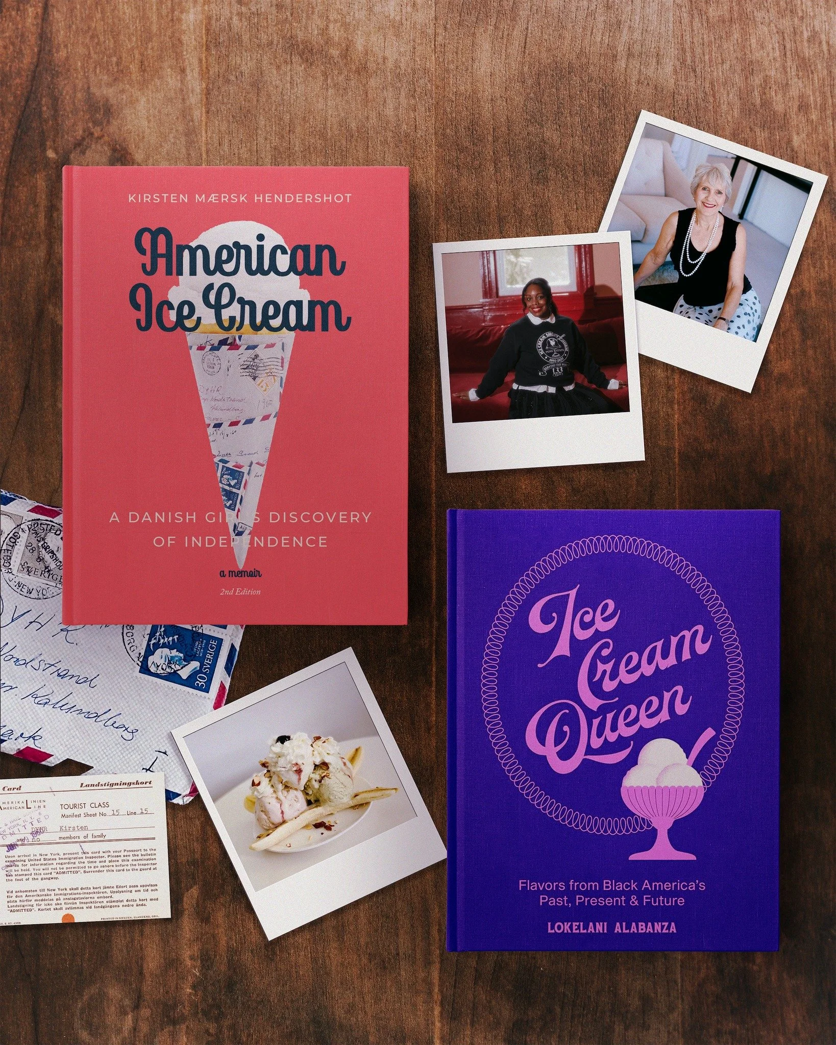 Celebrate National Ice Cream Day with our limited book bundle! 

Order the updated 2nd Edition of "American Ice Cream" by Kirsten M&aelig;rsk Hendershot @farmormor_dk and get a copy of her granddaughter&rsquo;s cookbook: "Ice Cream Que
