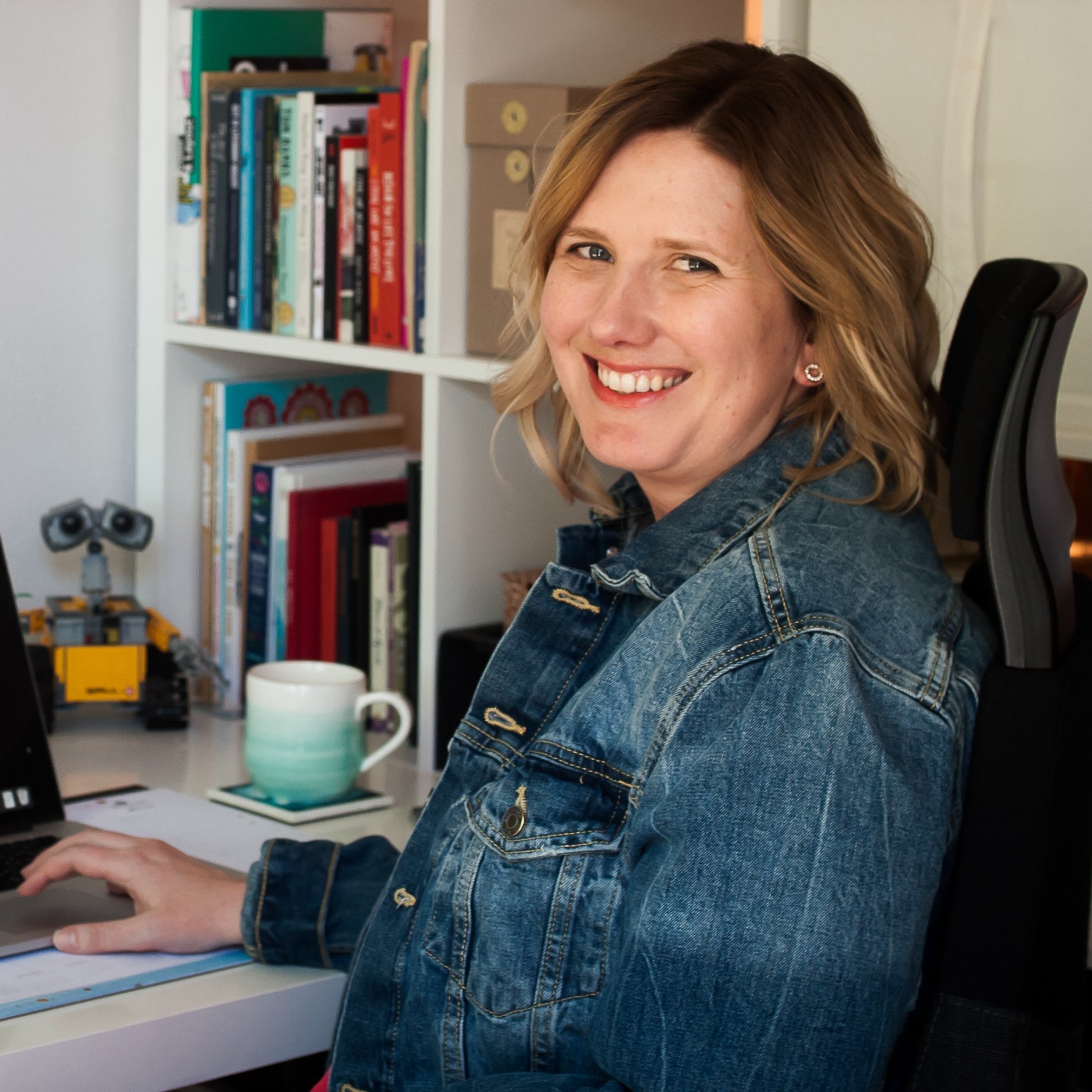 Founder sitting at desk