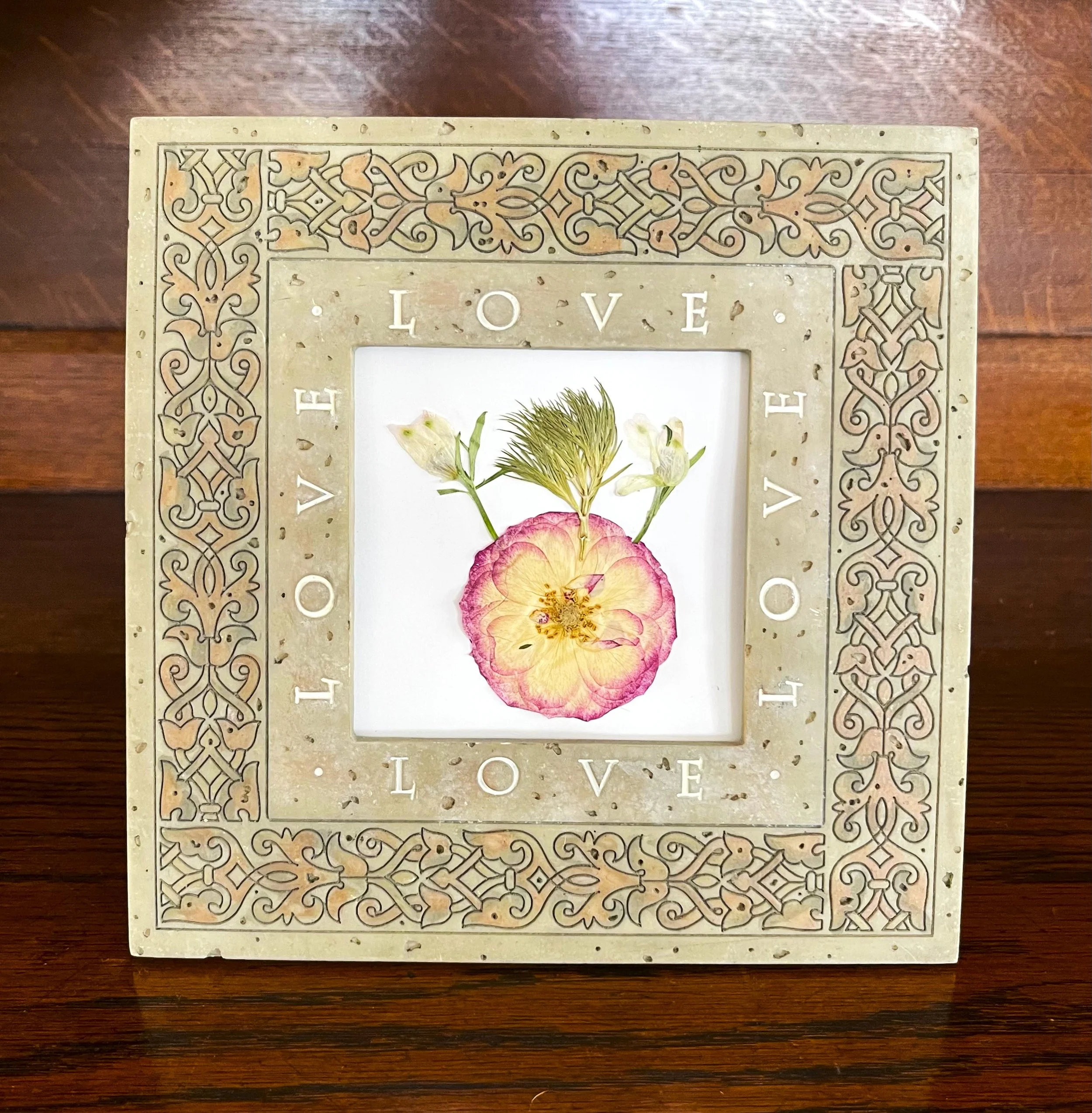 Handcrafted Love Floral Frame