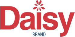 Daisy brand logo with a four-leaf clover on top of the word 'Daisy'