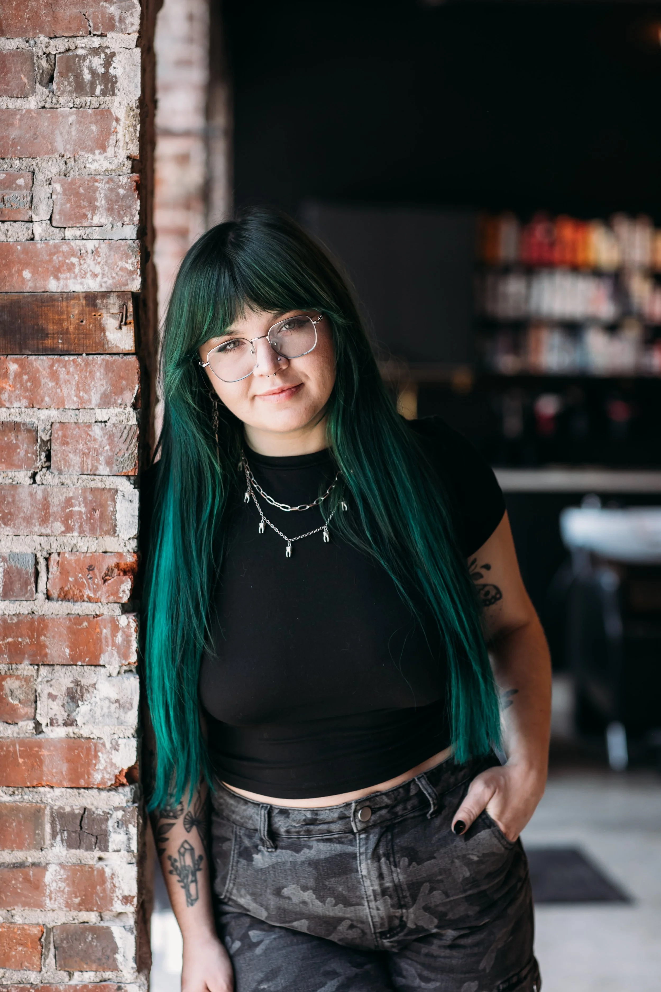 Hailey Snell, alternative hairstylist at the Hair Lab in St. Louis, MO.