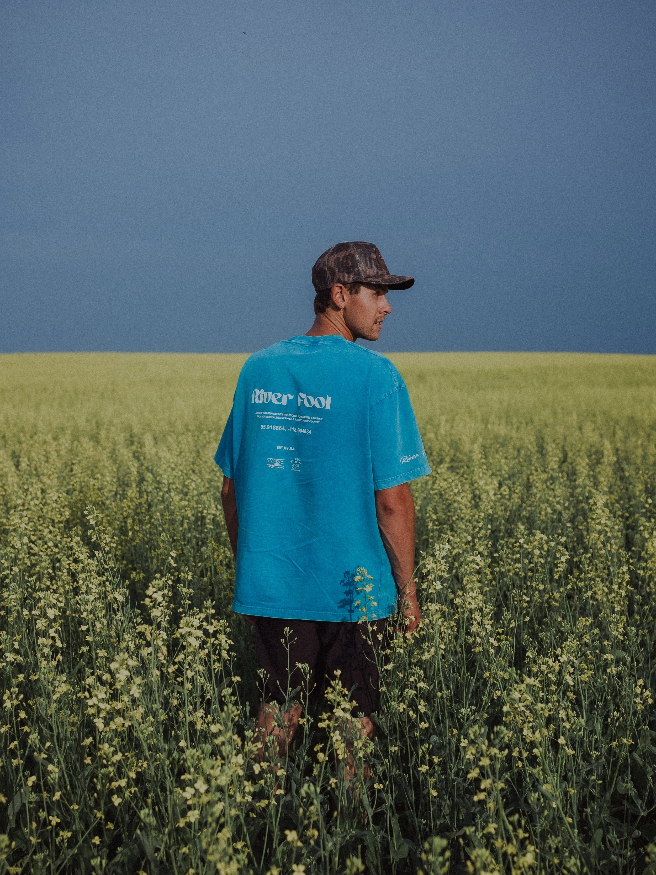 'Oversized' Lake Blue Tee