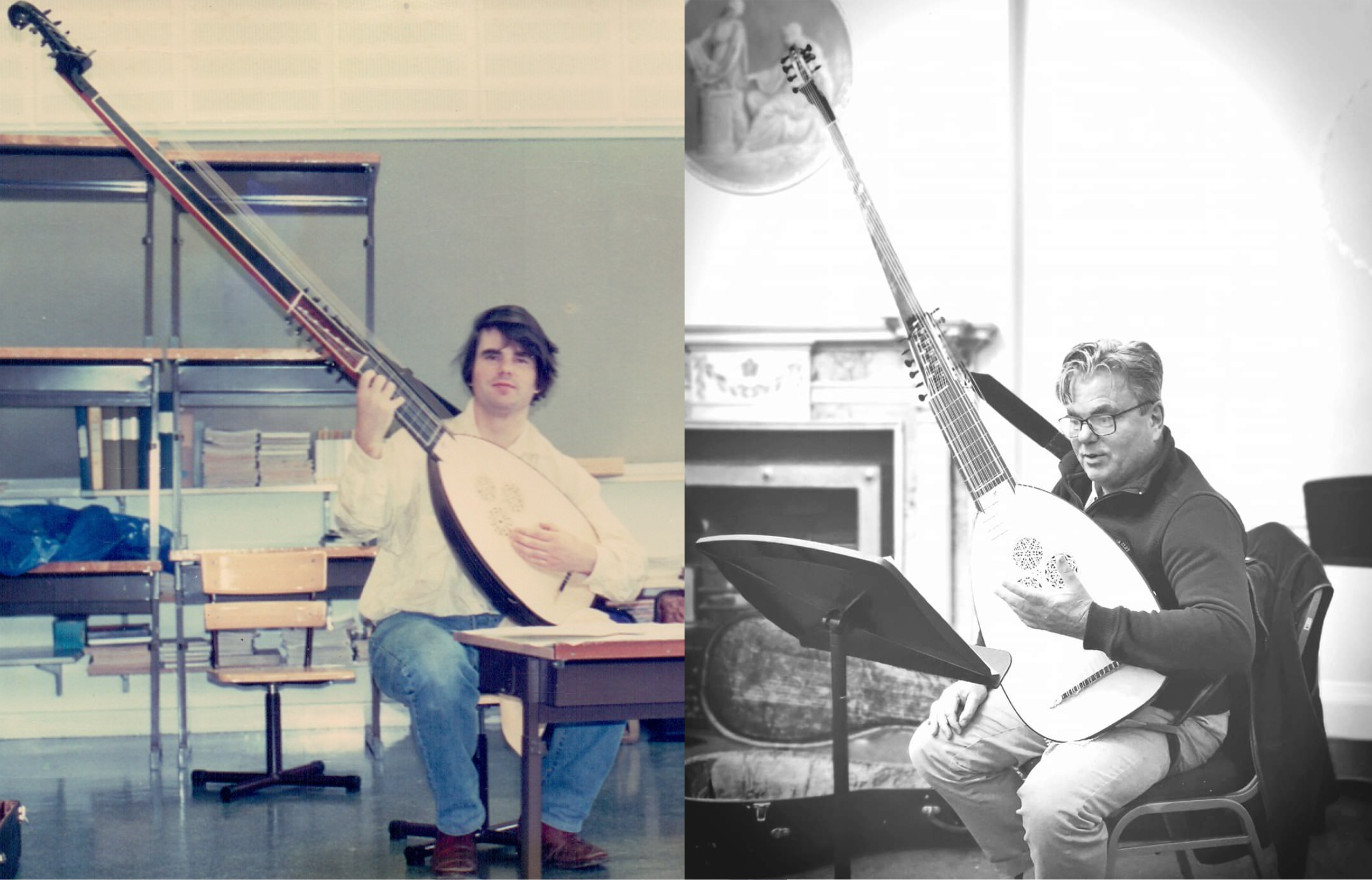 Brian: before and after, lute playing keeps you young. 
photo RHS: Brenda Malloy