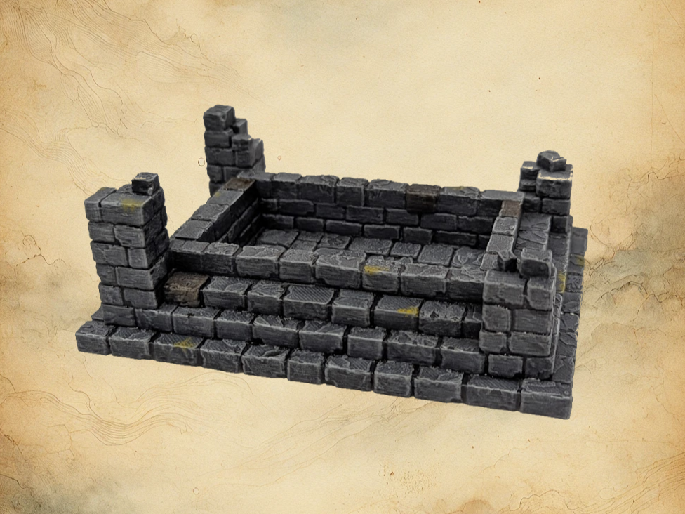 Stone Ruins Terrain Miniature For Painting DnD RPG Tabletop Wargaming Scenery