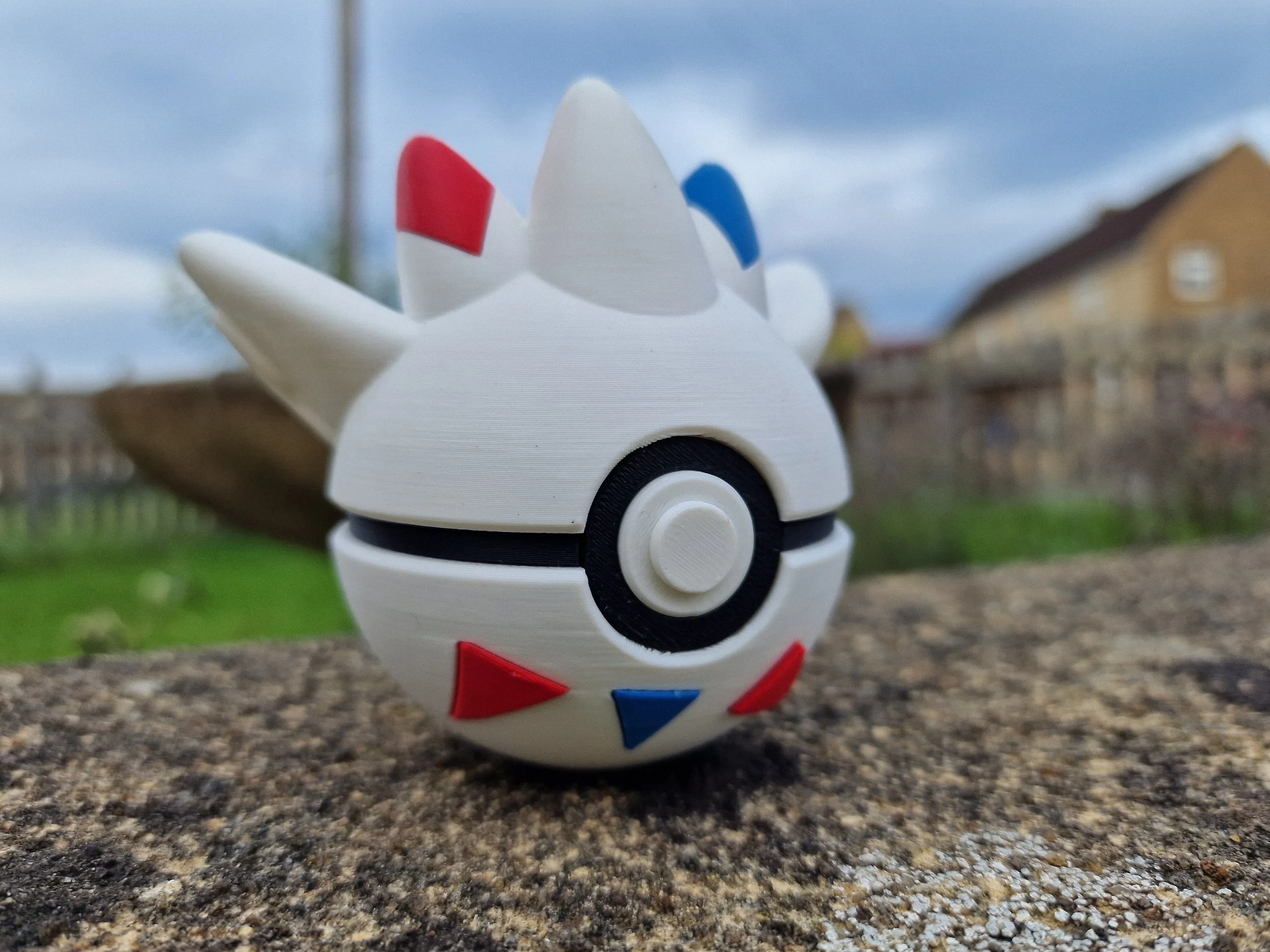 Togekiss Pokeball 3D Printed Display Ball Pokémon Inspired Collectible Gift