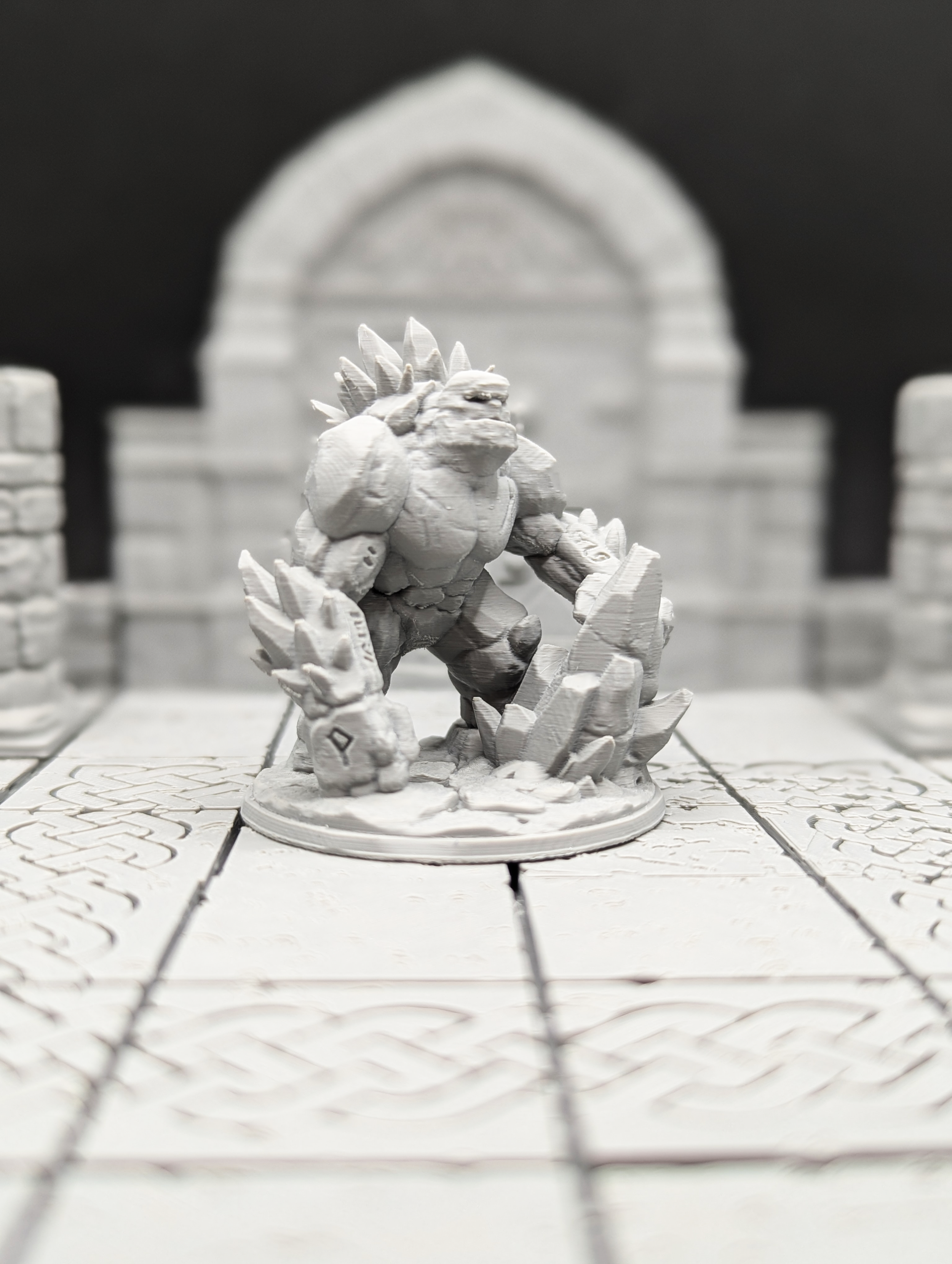 Rock Troll / Stone Brute Miniature 48mm x 46mm – 3D Printed D&D / RPG Monster Figure