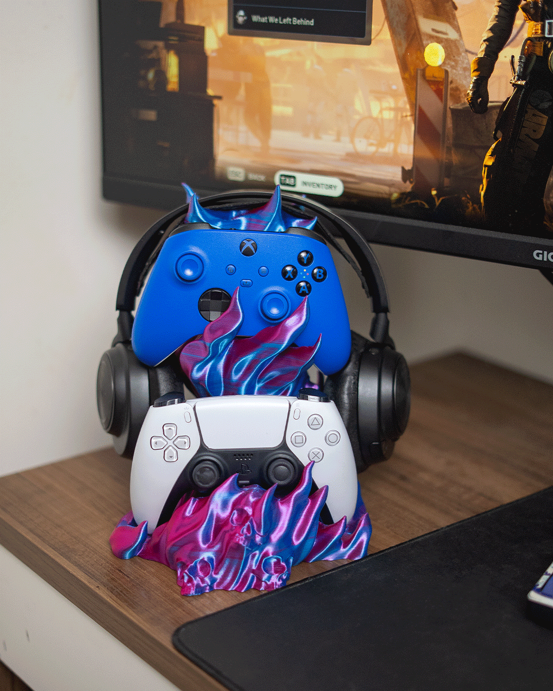 Headphone Stand and Controller Holder Desk Headset Gamepad Display Stand