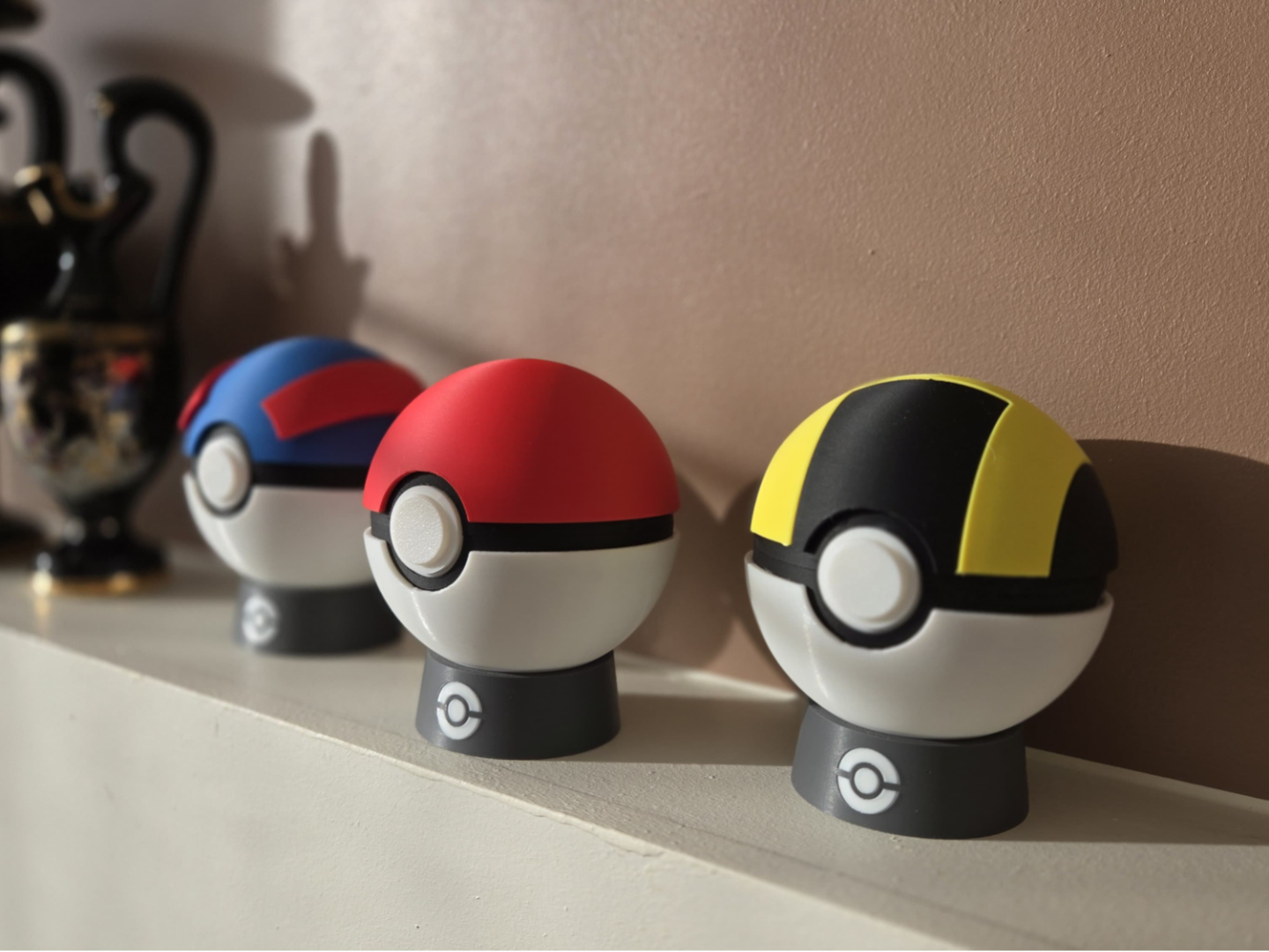 Pokeball Display Stand with Logo Desk Shelf Display Holder