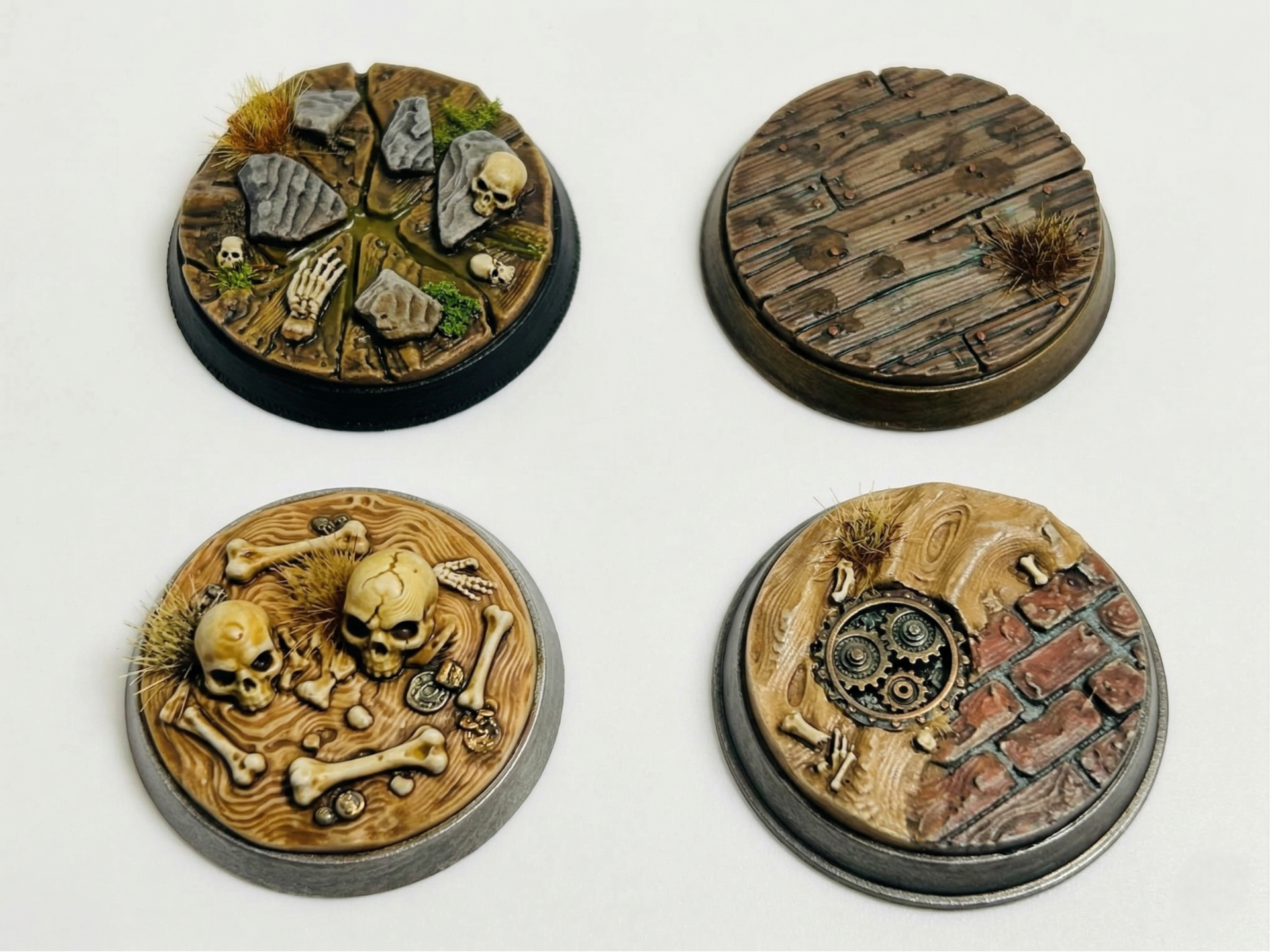 12x 40mm Scenic Miniature Bases for DnD Tabletop Wargaming