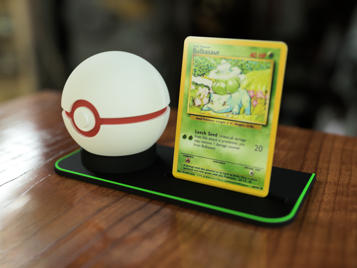 Pokeball Card Display Stand Trading Card Holder Desk Display