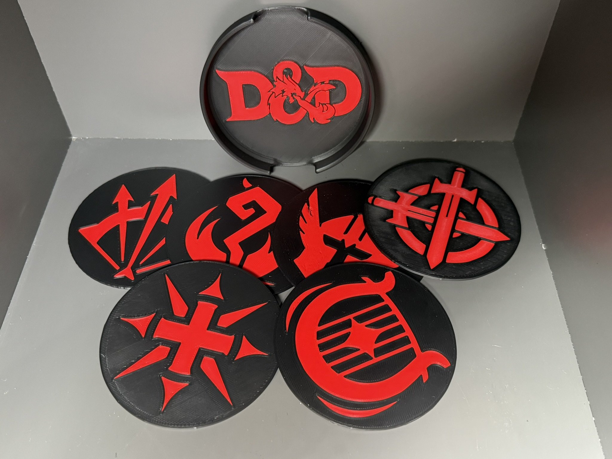 DnD Coaster Set of 6 Dungeons and Dragons RPG Drink Coasters