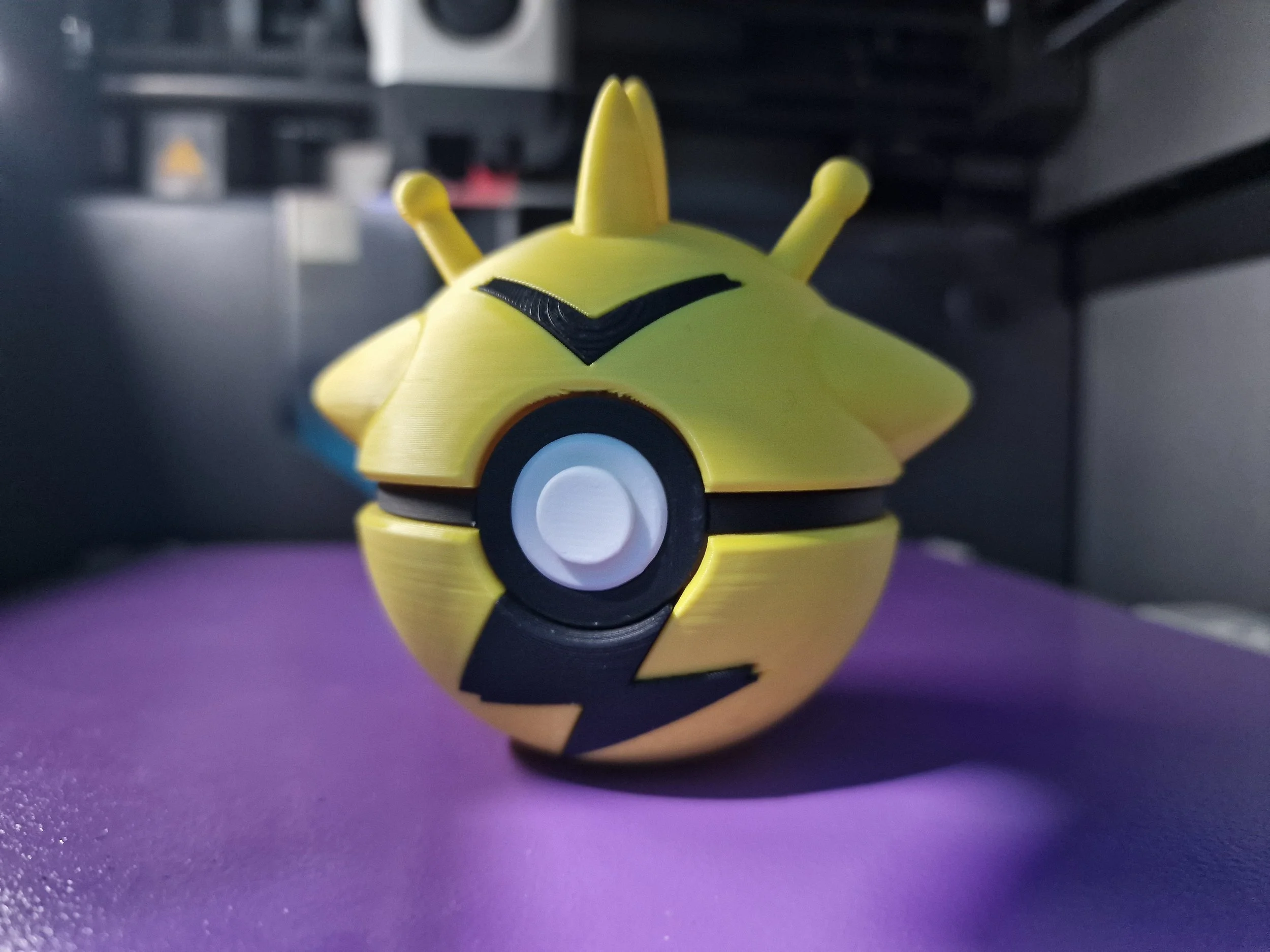 Elekid Pokéball Style Collectible Display Sphere Gaming Inspired Desk Ornament