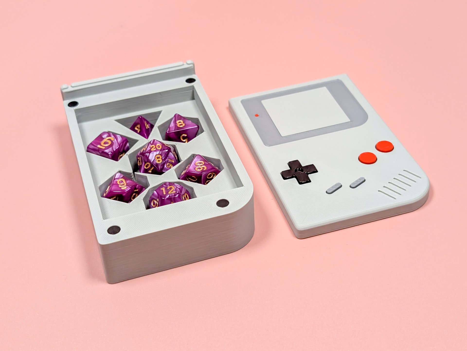 Retro Handheld Dice Storage Case for DnD RPG Polyhedral Dice Set