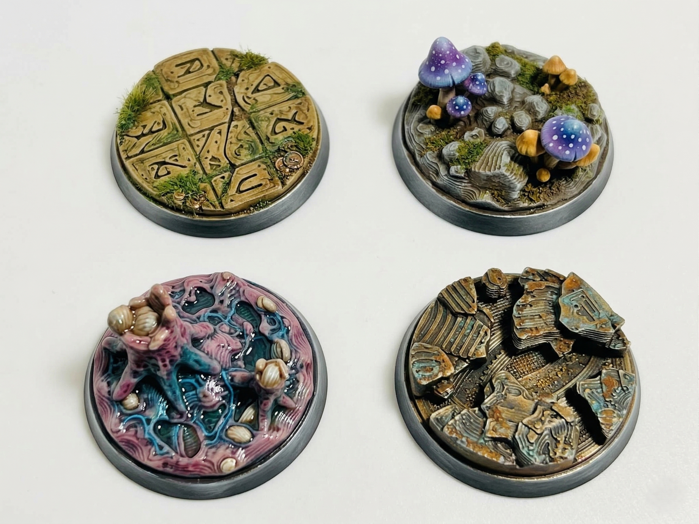 12x 32mm Scenic Miniature Bases for DnD Tabletop Wargaming