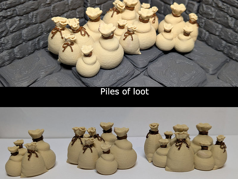 6x DnD Loot Piles Scatter Terrain Tabletop RPG Dungeon Accessories