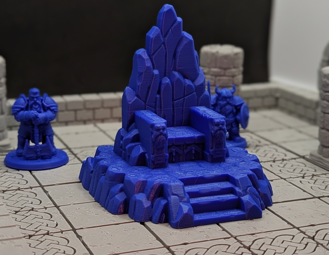 Dwarven Throne Terrain 75mm DnD Tabletop Scenery