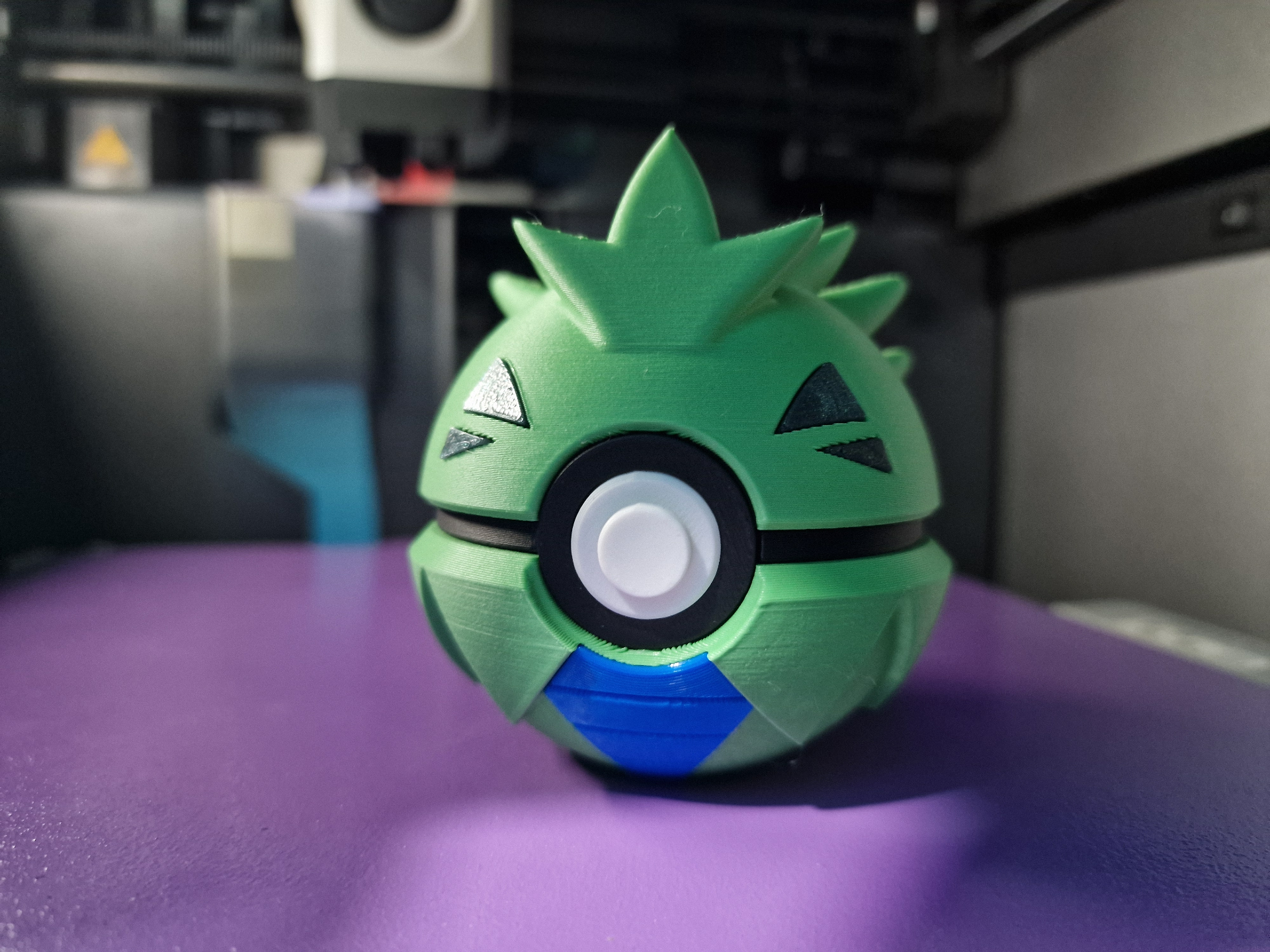 Tyranitar Pokeball 3D Printed Display Ball Pokémon Inspired Collectible