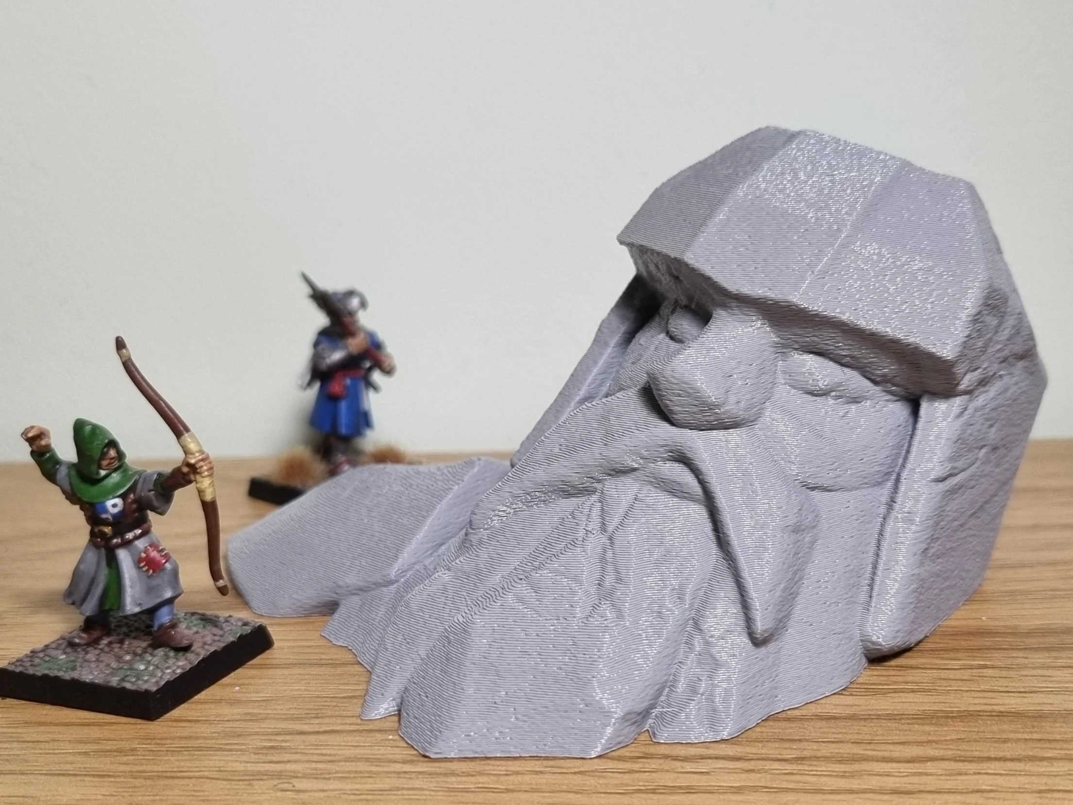 Colossal Dwarf Head Statue Fantasy Terrain Scenery for DnD Tabletop RPG