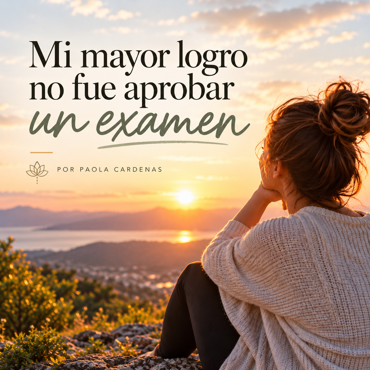 Mi mayor logro no fue aprobar un examen