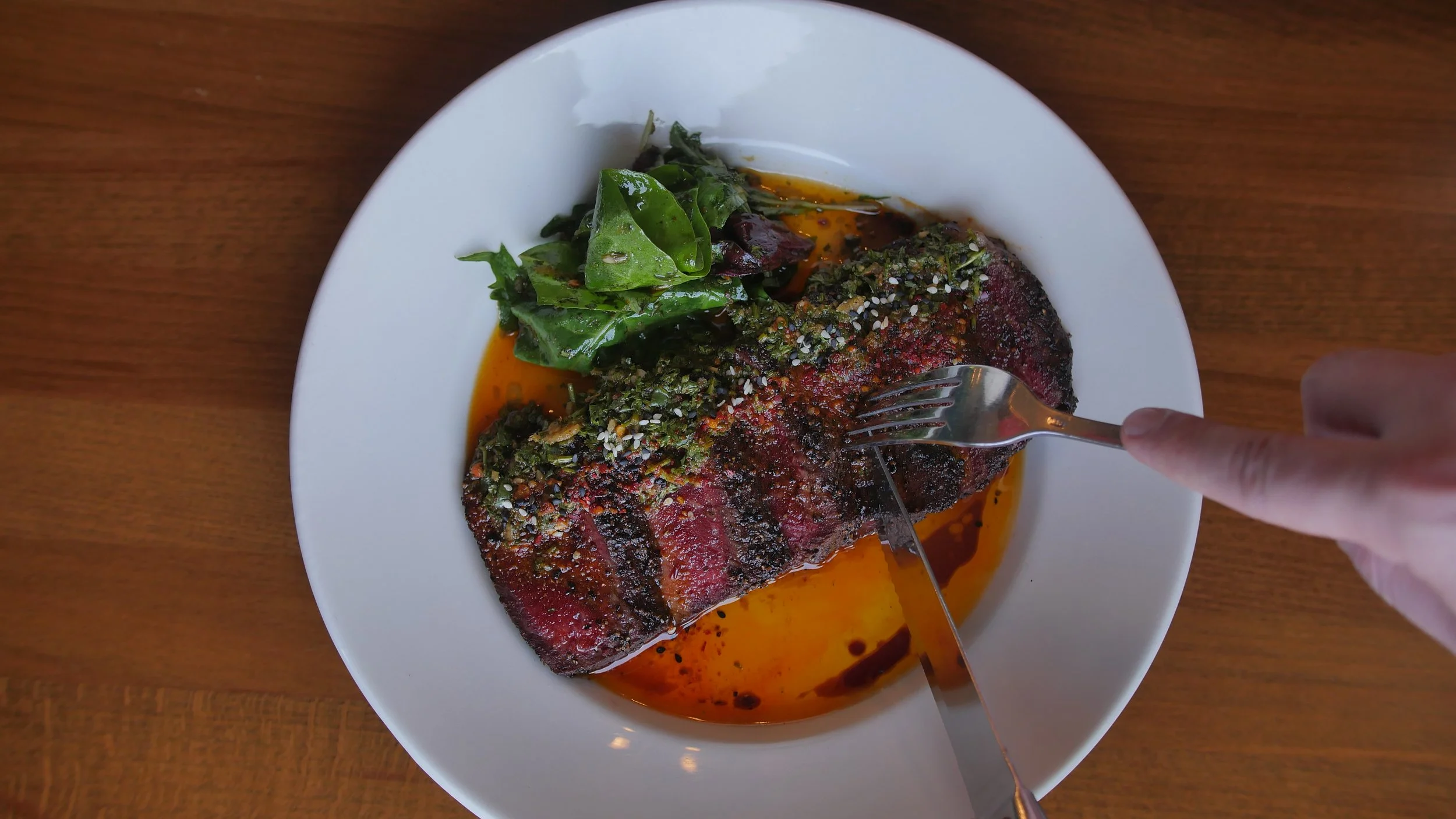 Grilled Picanha Steak, Shiso Ponzu, Chili Oil