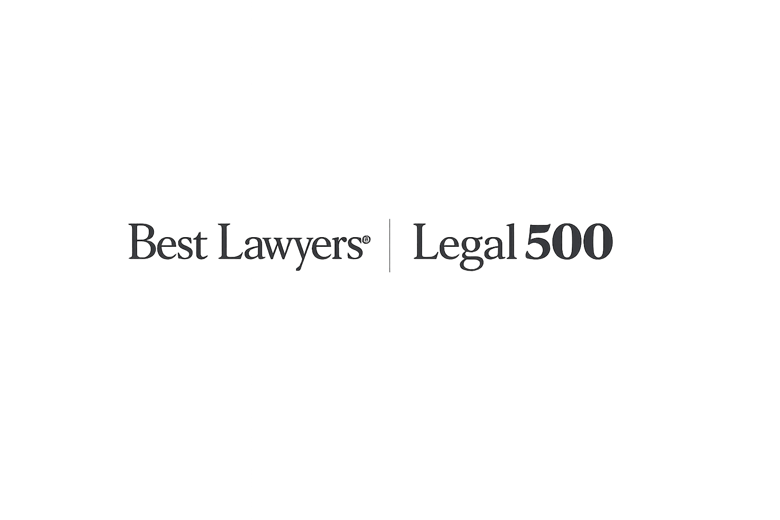 Logotipo de la publicación 'Best Lawyers' y 'Legal 500'.