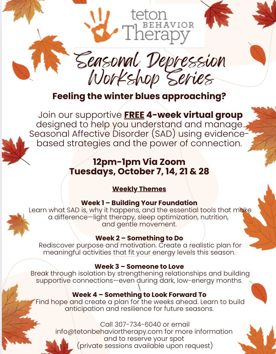 Sessional Depression Workshop Series