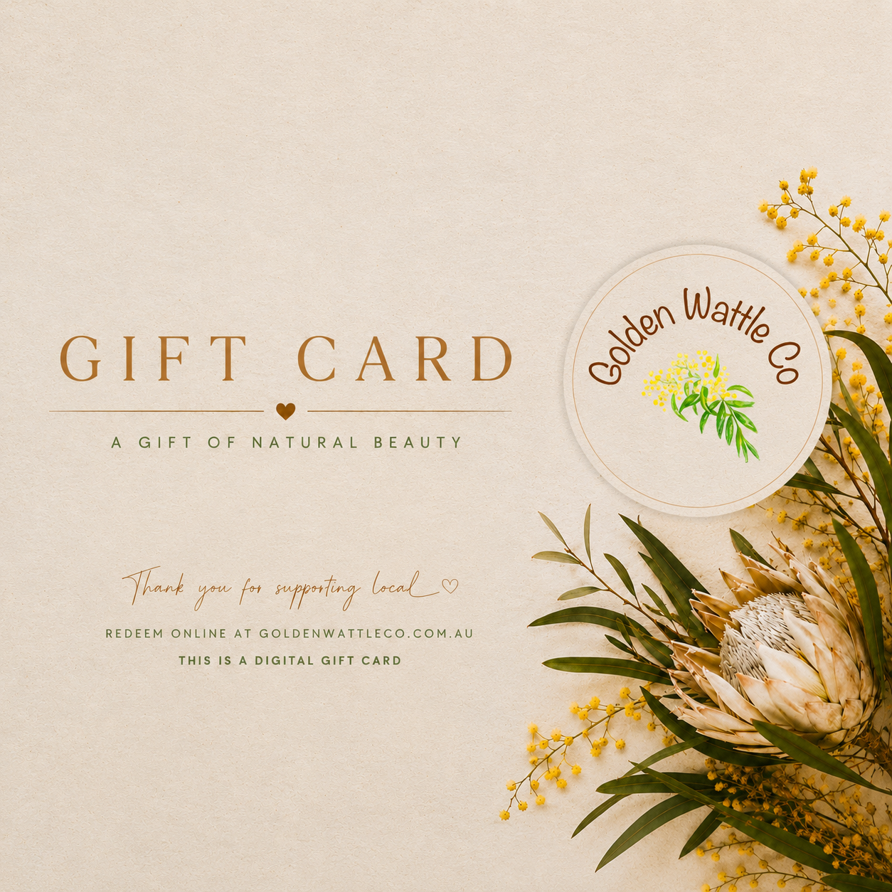 Golden Wattle Co Gift Card