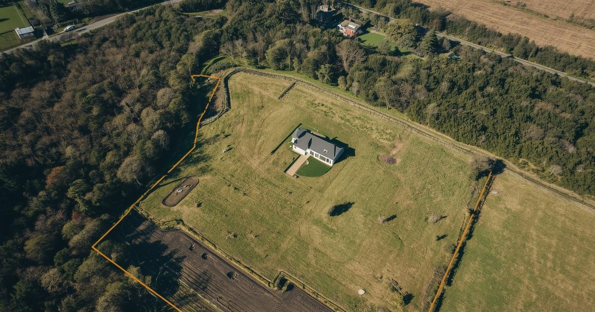 Drone-captured aerial image of a Northeastern Pennsylvania property for site evaluation and mapping.