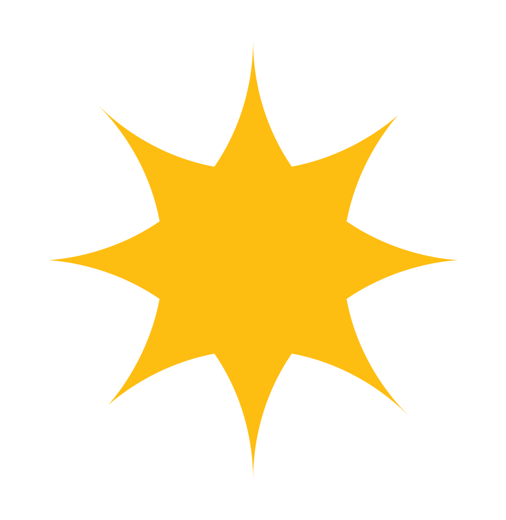A yellow explosion shape with sharp, pointed edges on a black background.