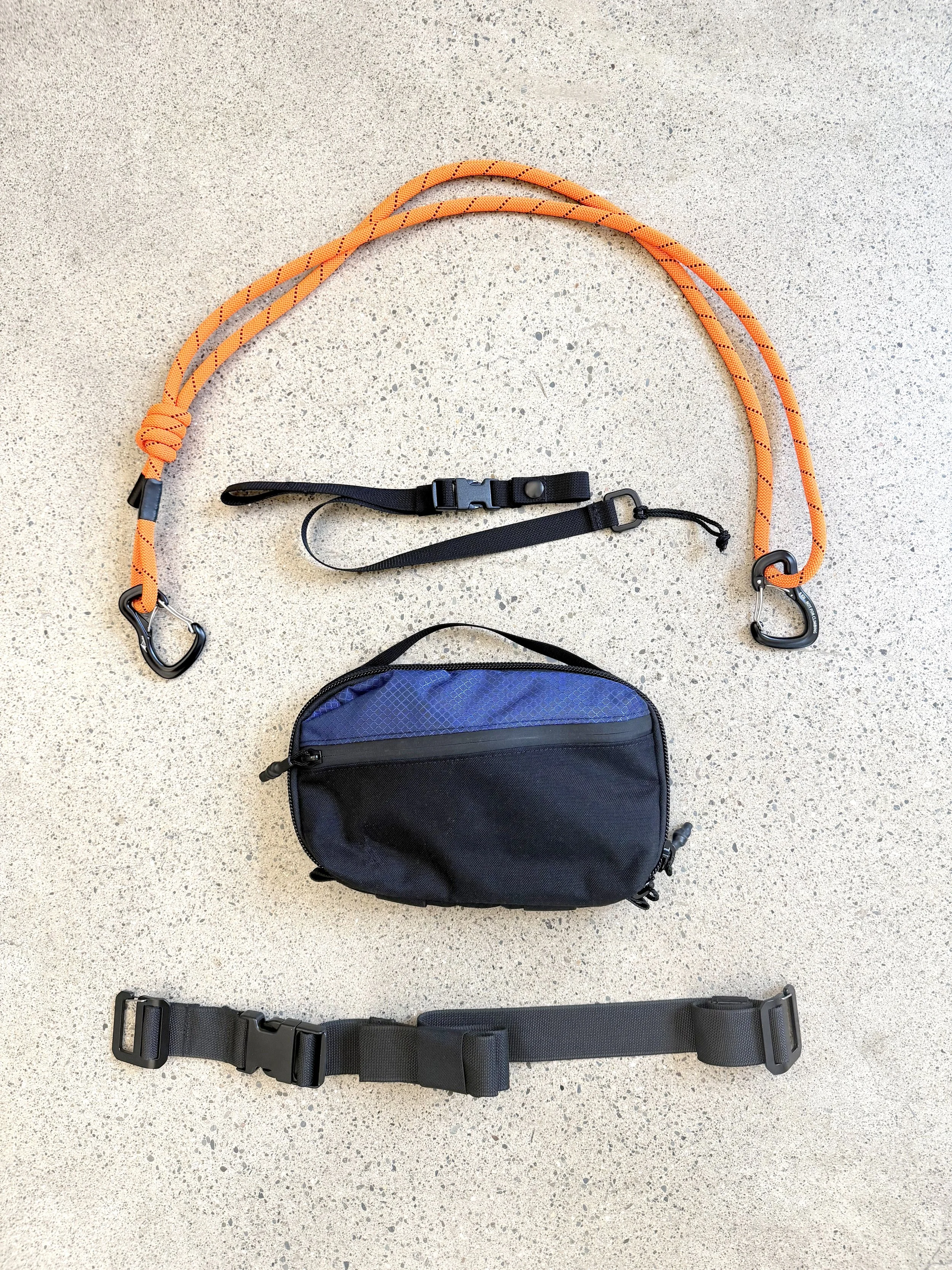 OTE Safe Travels - CCW + Faraday Pocket Sling Bag-  Black/Blue/Orange