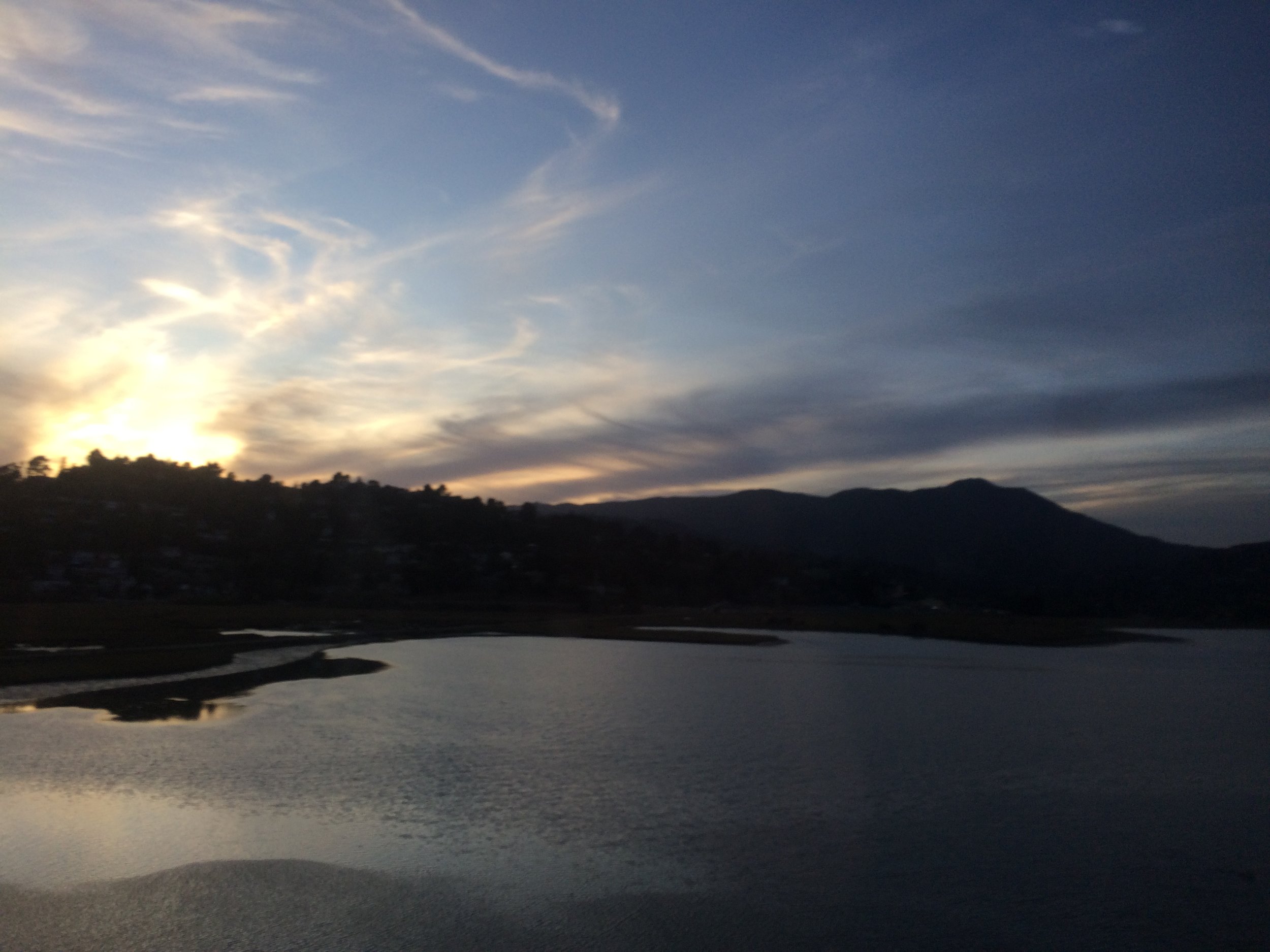 Mount Tam and Richardson Bay, taken from the Airporter window on my way out of Marin. See you in December!
