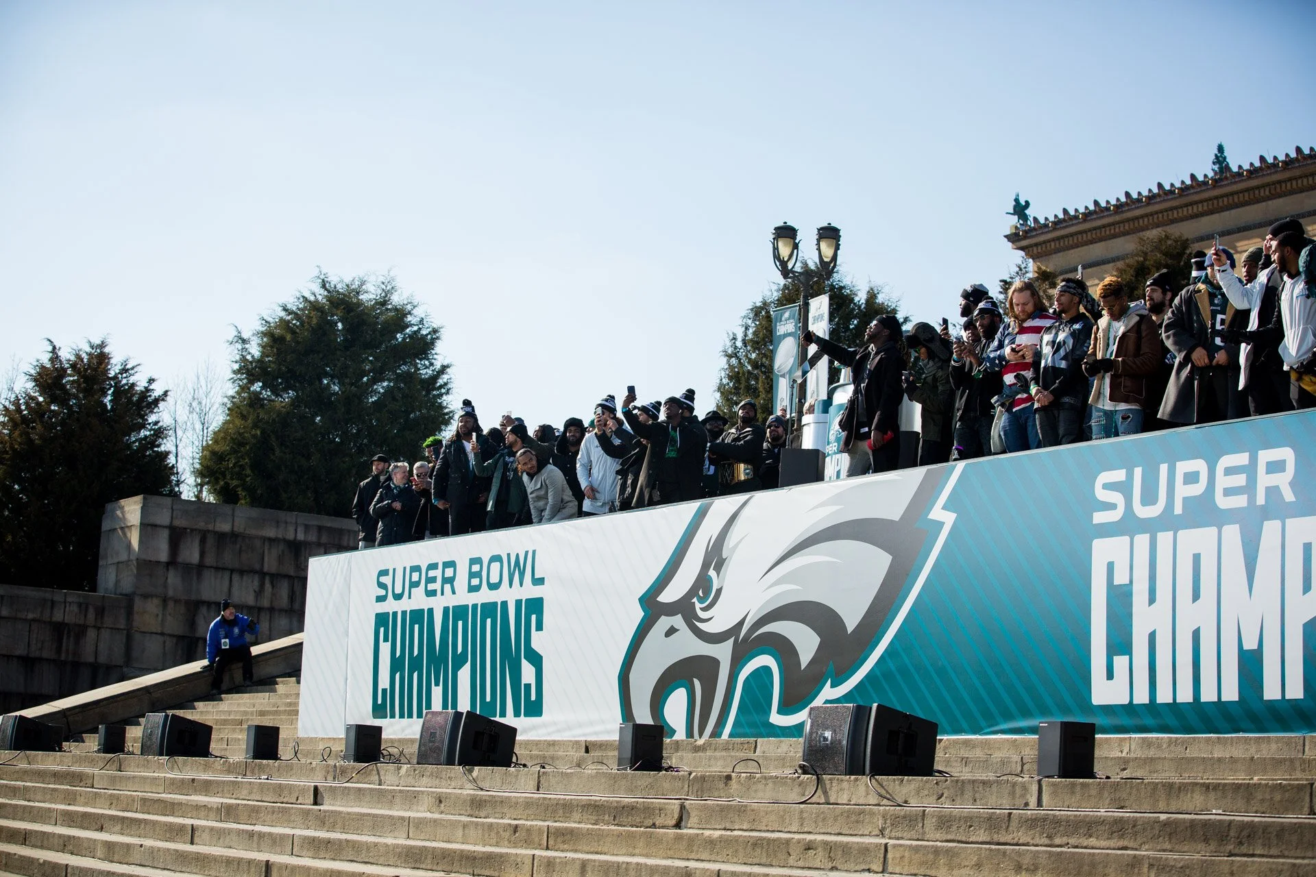 Behind the Scenes at the Eagles Parade 