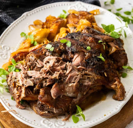 Roasted Lamb - Tender lamb slow-roasted on a traditional Greek spit until perfectly seasoned and juicy. (GF)*