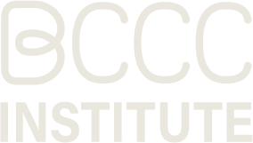 Logo of BCCC Institute with text in white and gray on a black background.