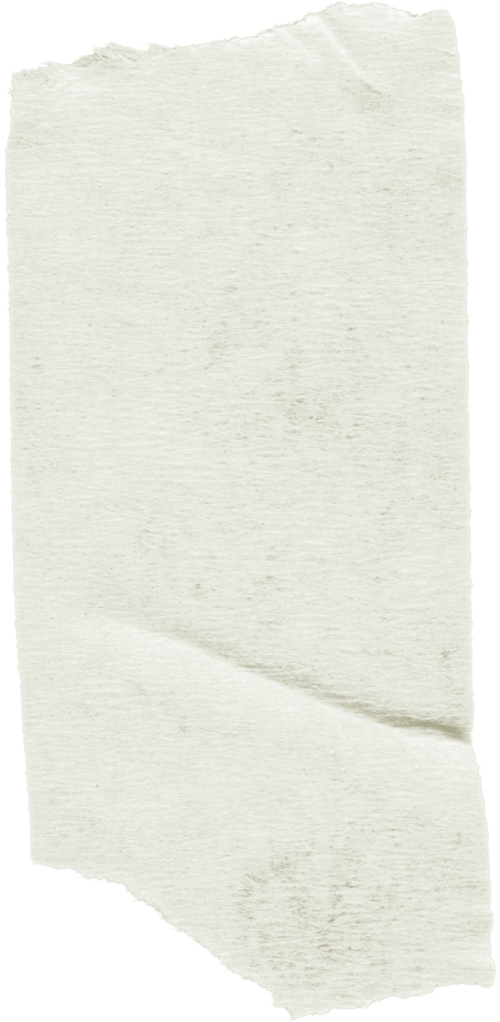 Decorative element on page: a wrinkled, torn piece of off-white paper.