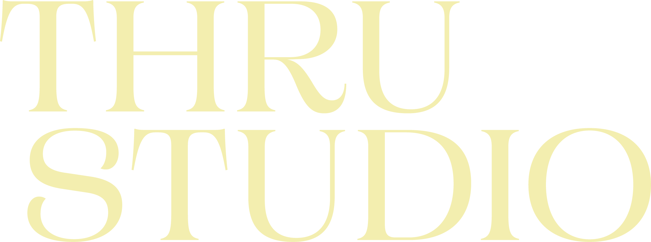 Text that reads 'THRU STUDIO'.