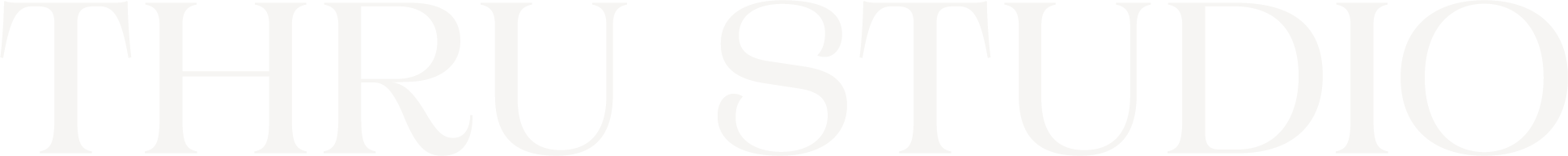 Logo of Thru Studio in black and white text.