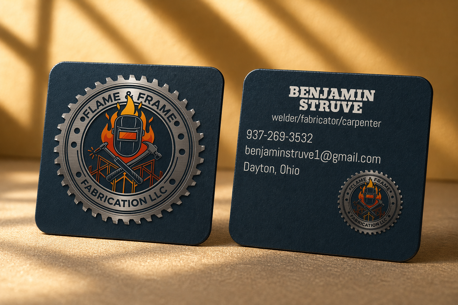 Flame & Frame Fabrication Benjamin Struve Dayton, Ohio - Welder, Fabricator, Carpenter