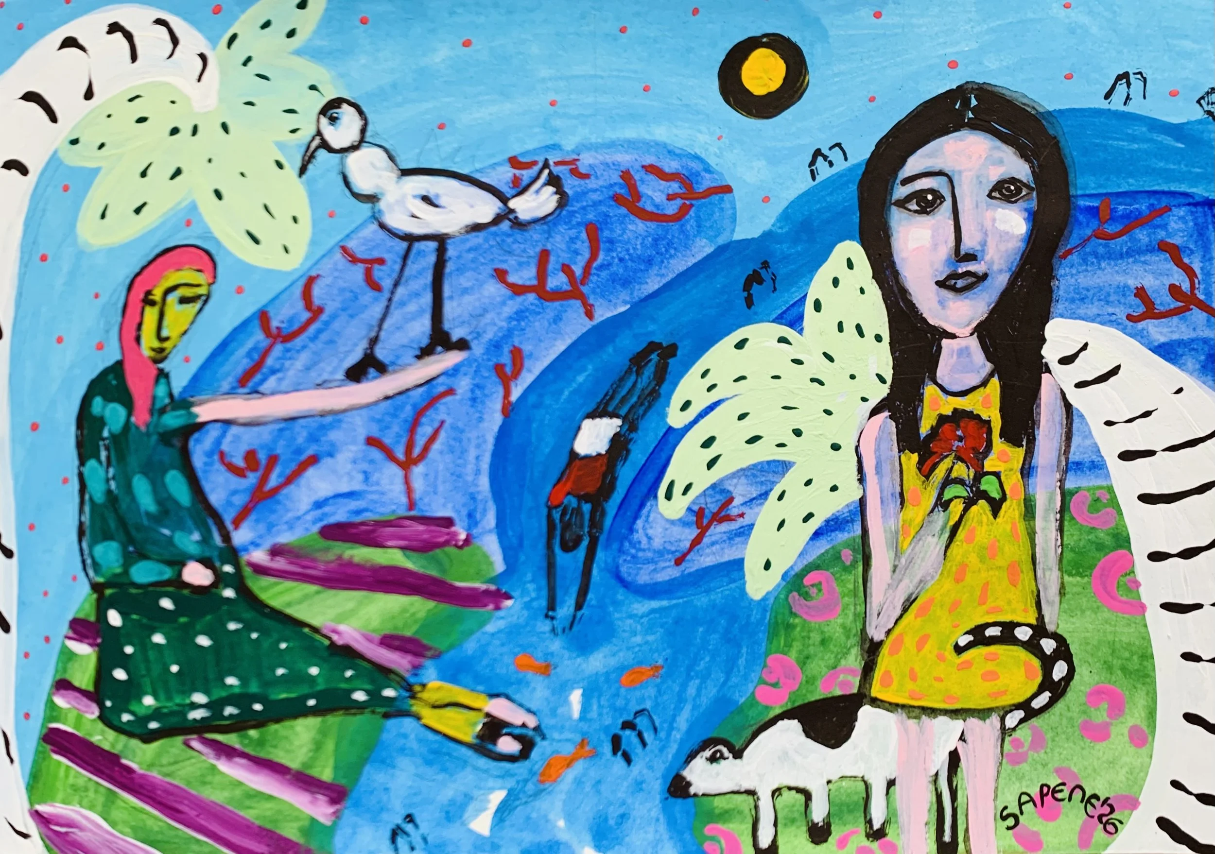 Kavanayén 07. Zara y su manada. Río Orinoco. 2026

Gouache on paper 11.6 × 8.2 in 29.7 × 21 cm