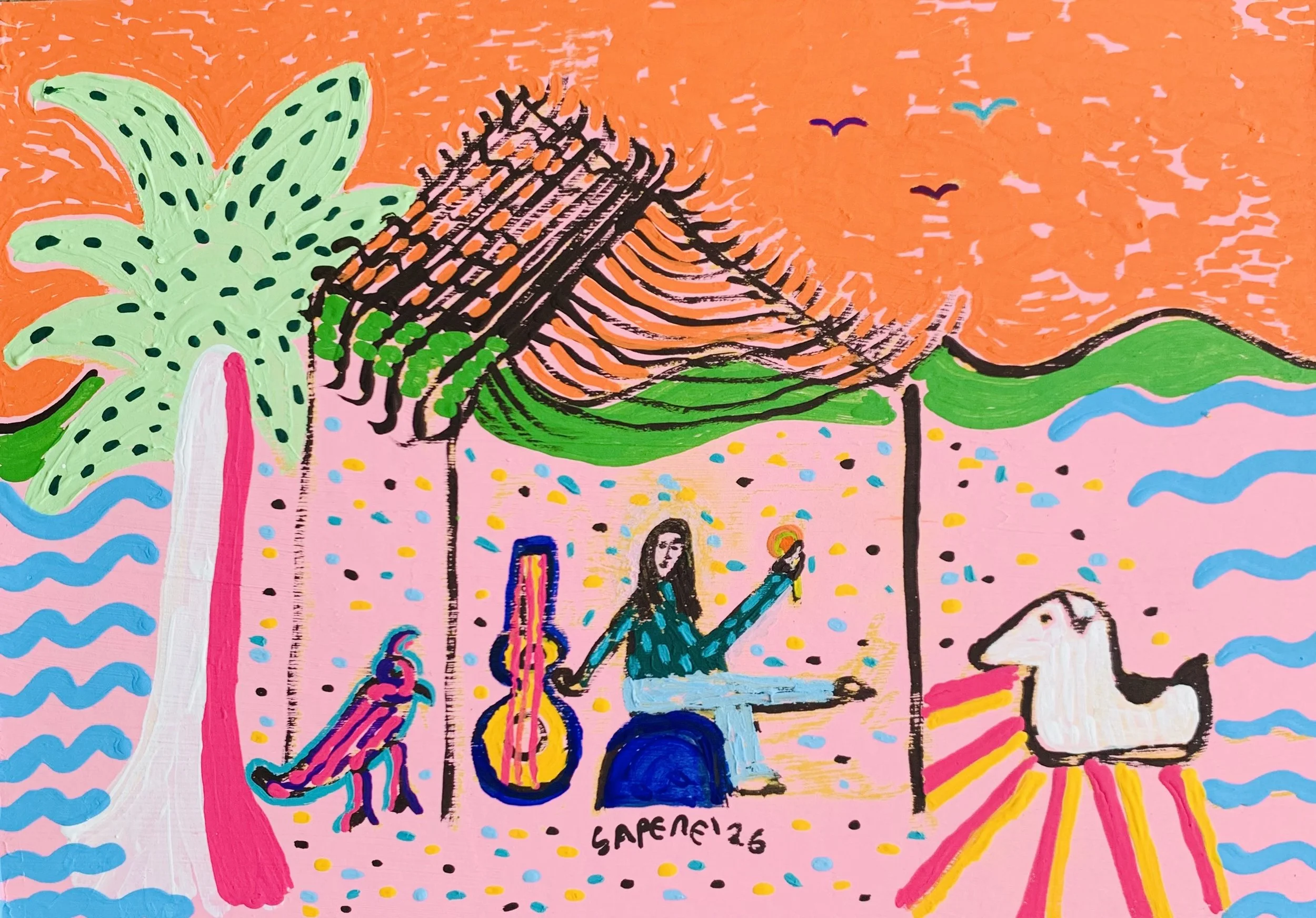 Kavanayén. Joropo. Río Orinoco. 2026

Gouache on paper 11.6 × 8.2 in 29.7 × 21 cm