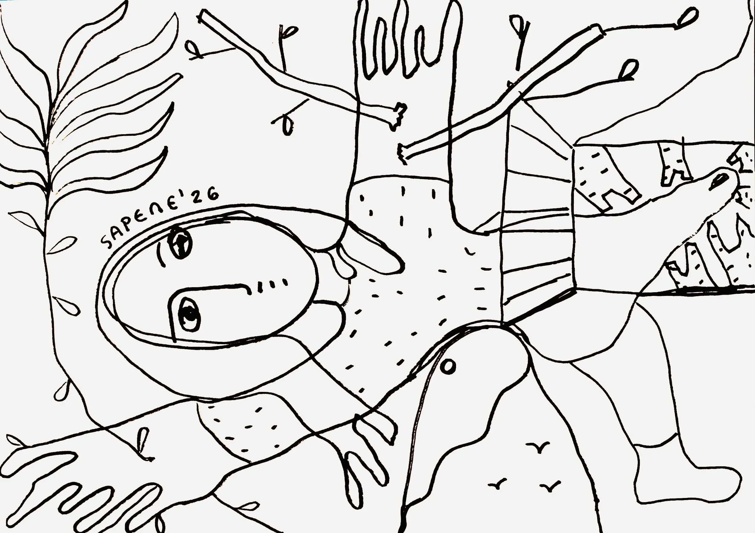 Daily Sketches, 2026
Ink on paper 5.8 x 8.3 in 14.8 x 21 cm
