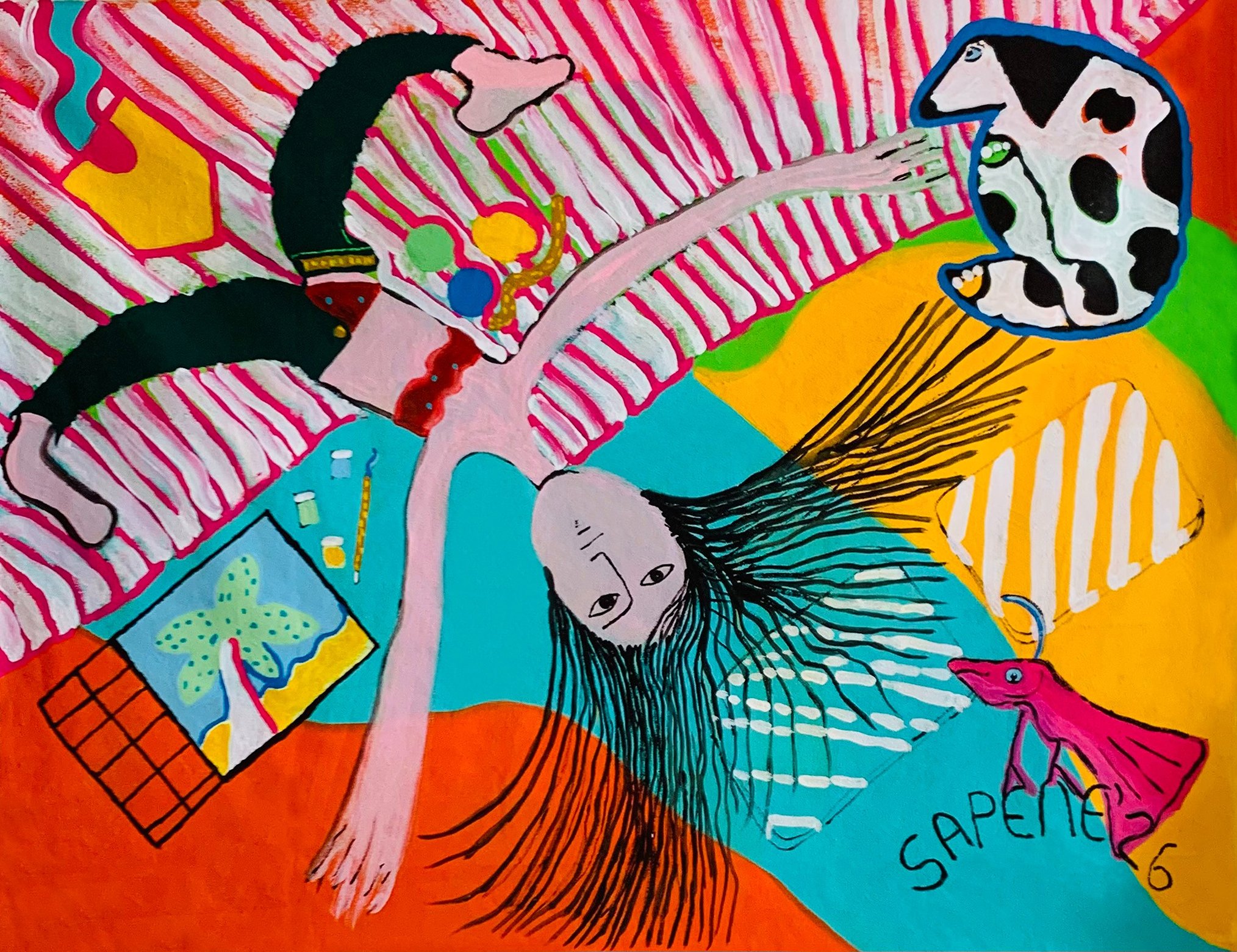 Kavanayén. Upsidedown. Río Orinoco. 2025

Gouache on canvas 44 × 35 in 110 × 88 cm