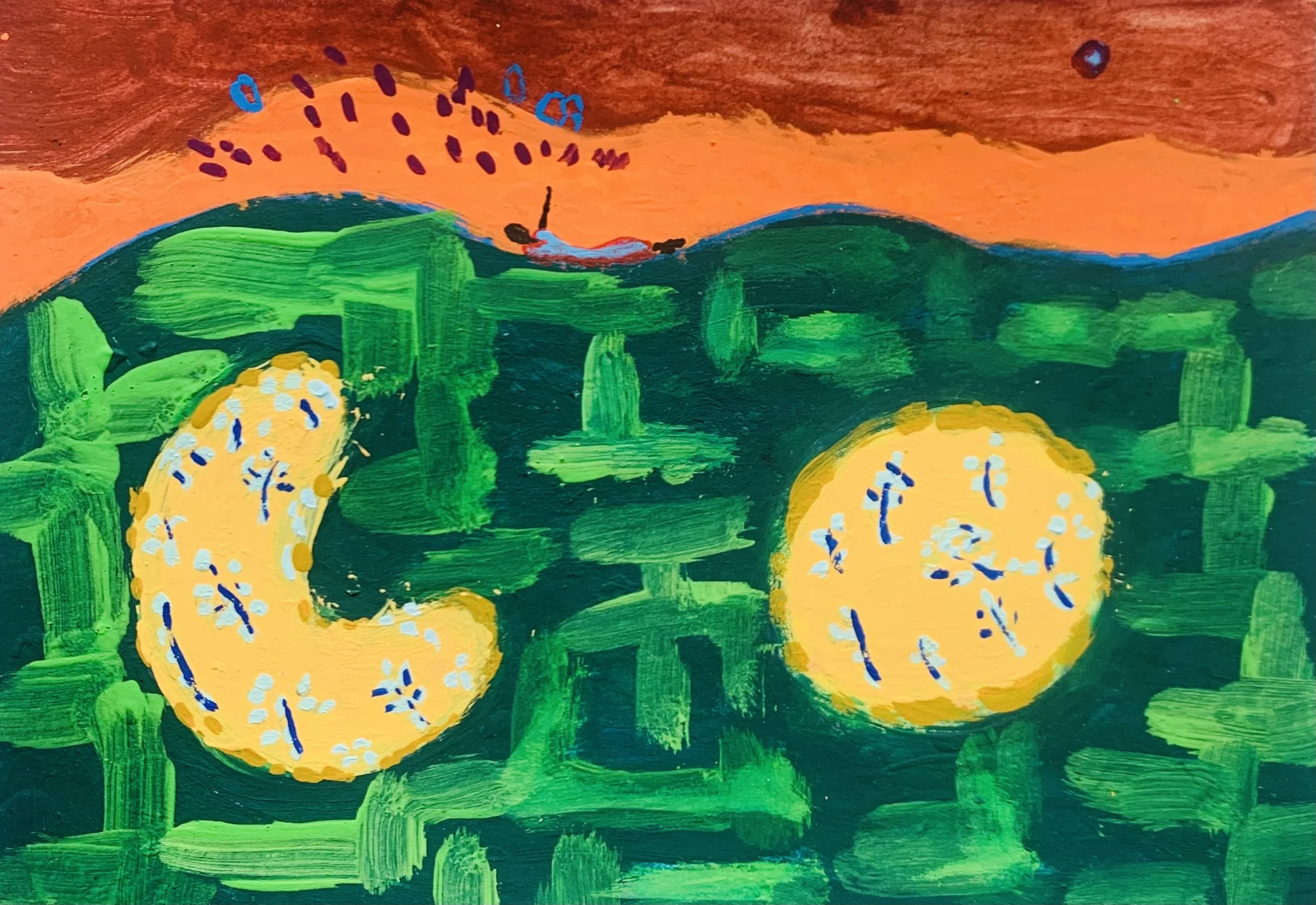 Kavanayén 06. Come home. Río Orinoco. 2026

Gouache on paper 5.8 × 8.2 in 14.8 × 21 cm