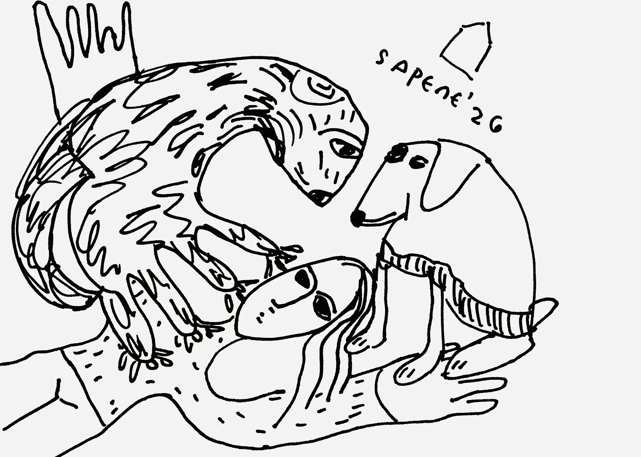 24 Daily Sketches, 2026
Ink on paper 5.8 x 8.3 in 14.8 x 21 cm