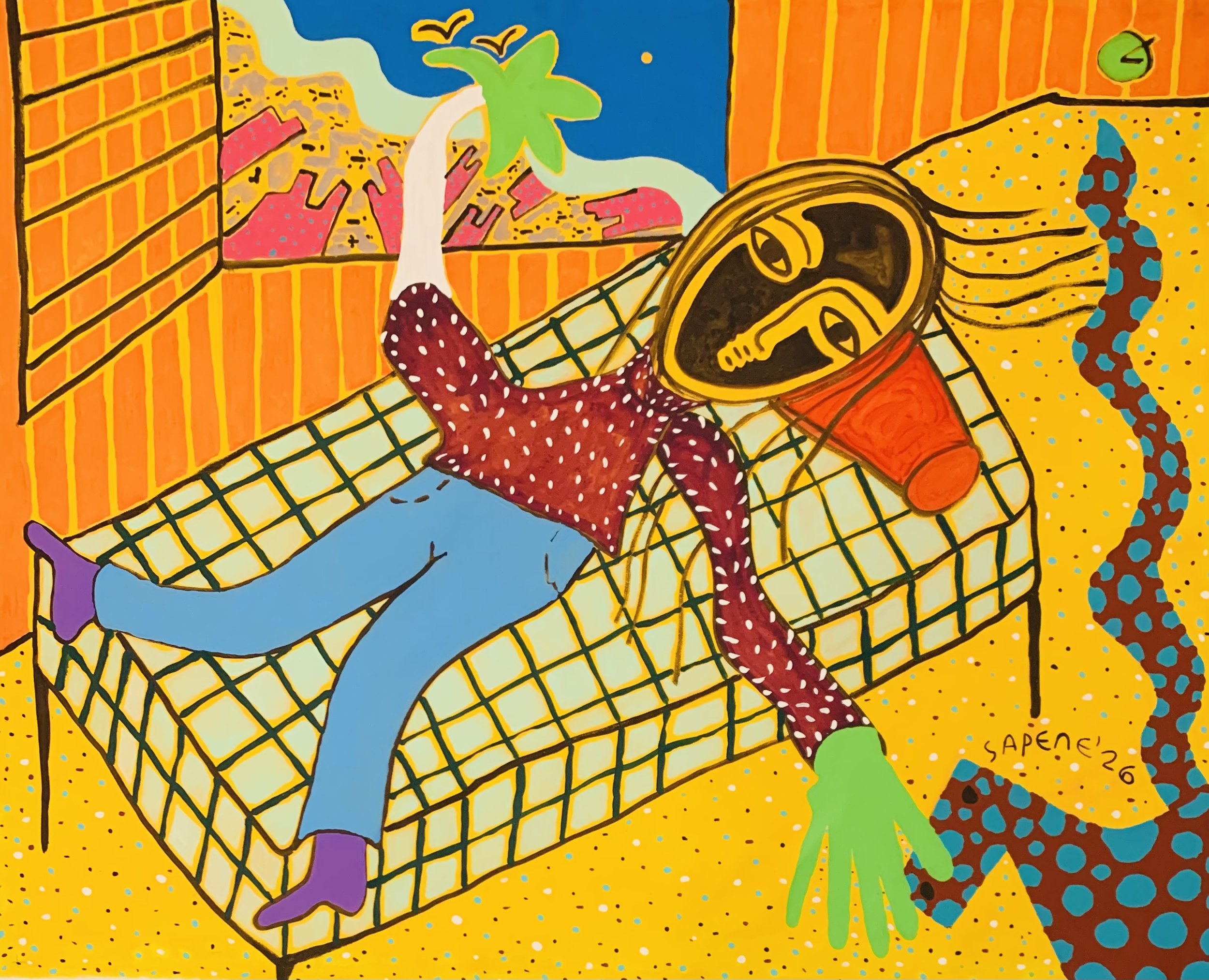 Kavanayén. My Body Stayed Here. Venezuela. 2026

Acrylic on canvas 39.4 × 31.5 in 100 × 80 cm