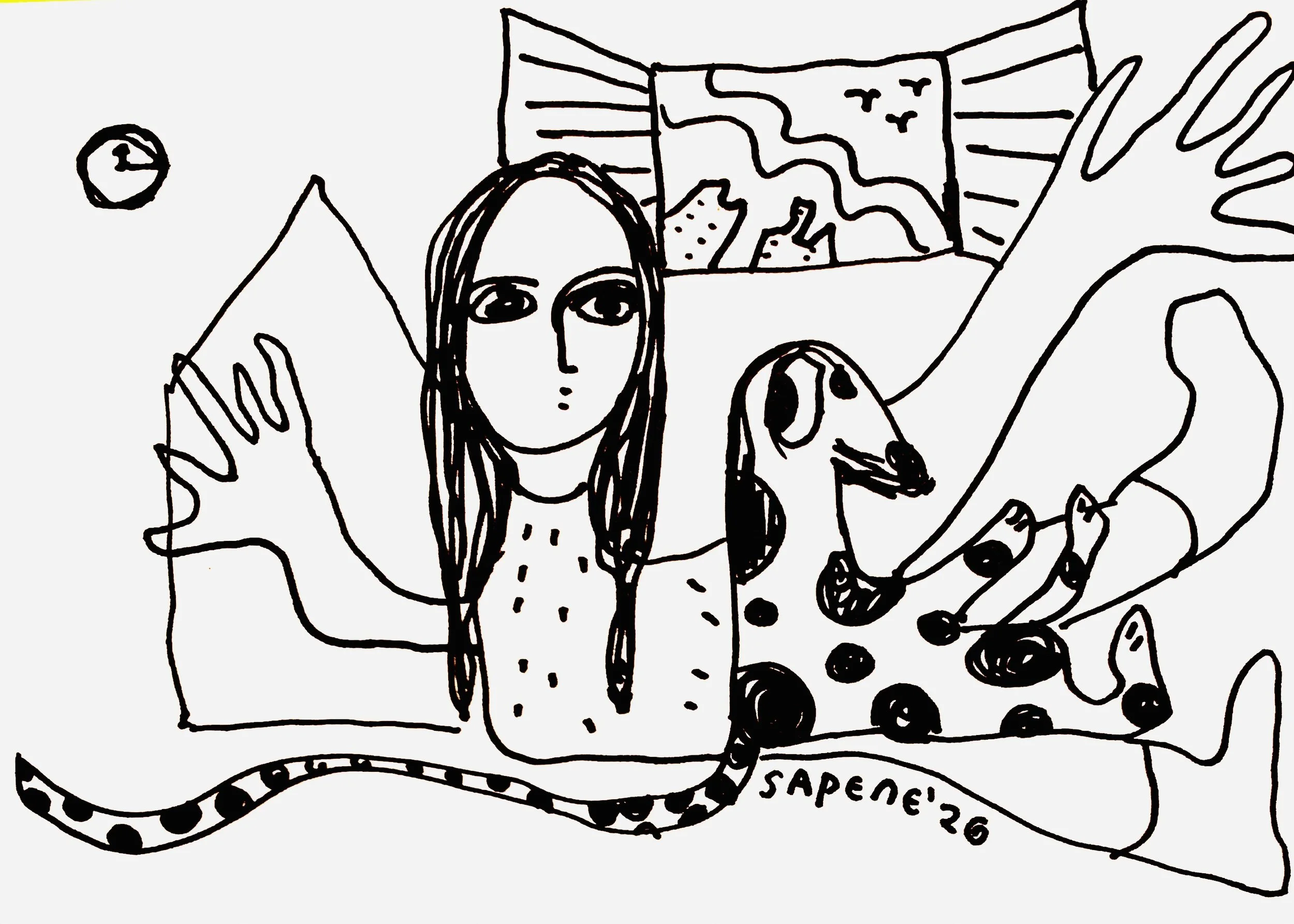 16 Daily Sketches, 2026
Ink on paper 5.8 x 8.3 in 14.8 x 21 cm