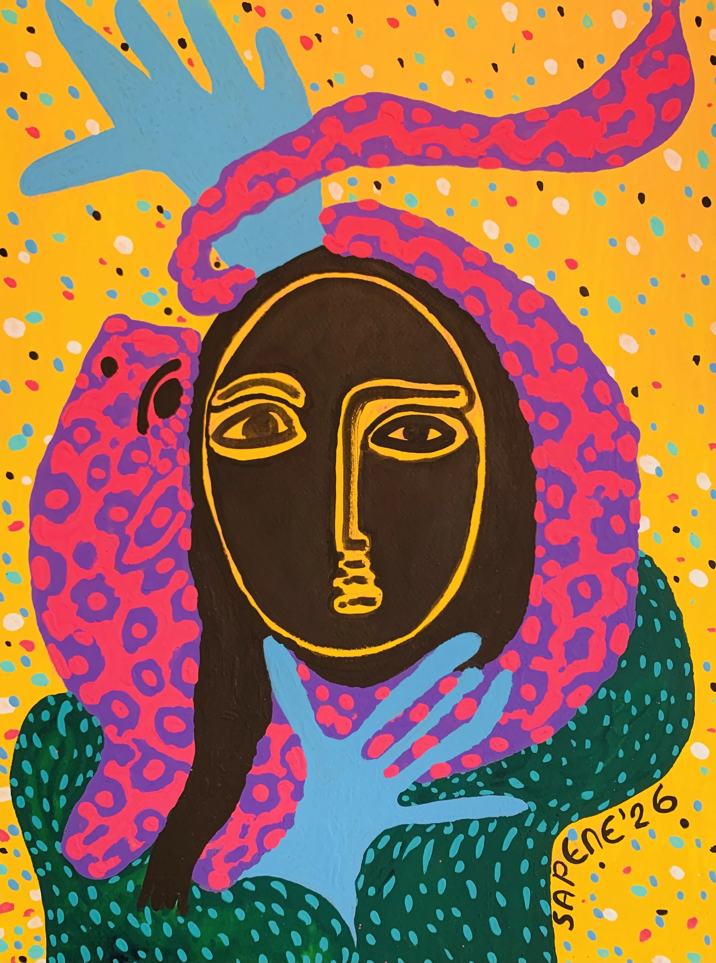 Kavanayén. Together. Río Orinoco. 2026

Acrylic on paper 19 × 14 in 48 × 36 cm
